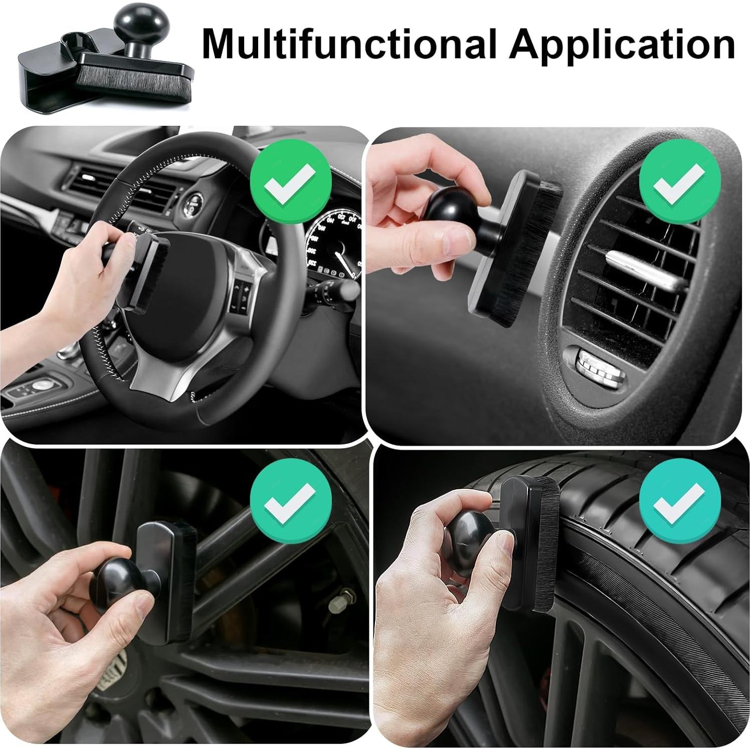 Kit Cepillo Aplicador Brillo Neumáticos UNIMEIX Grande 9.14cm