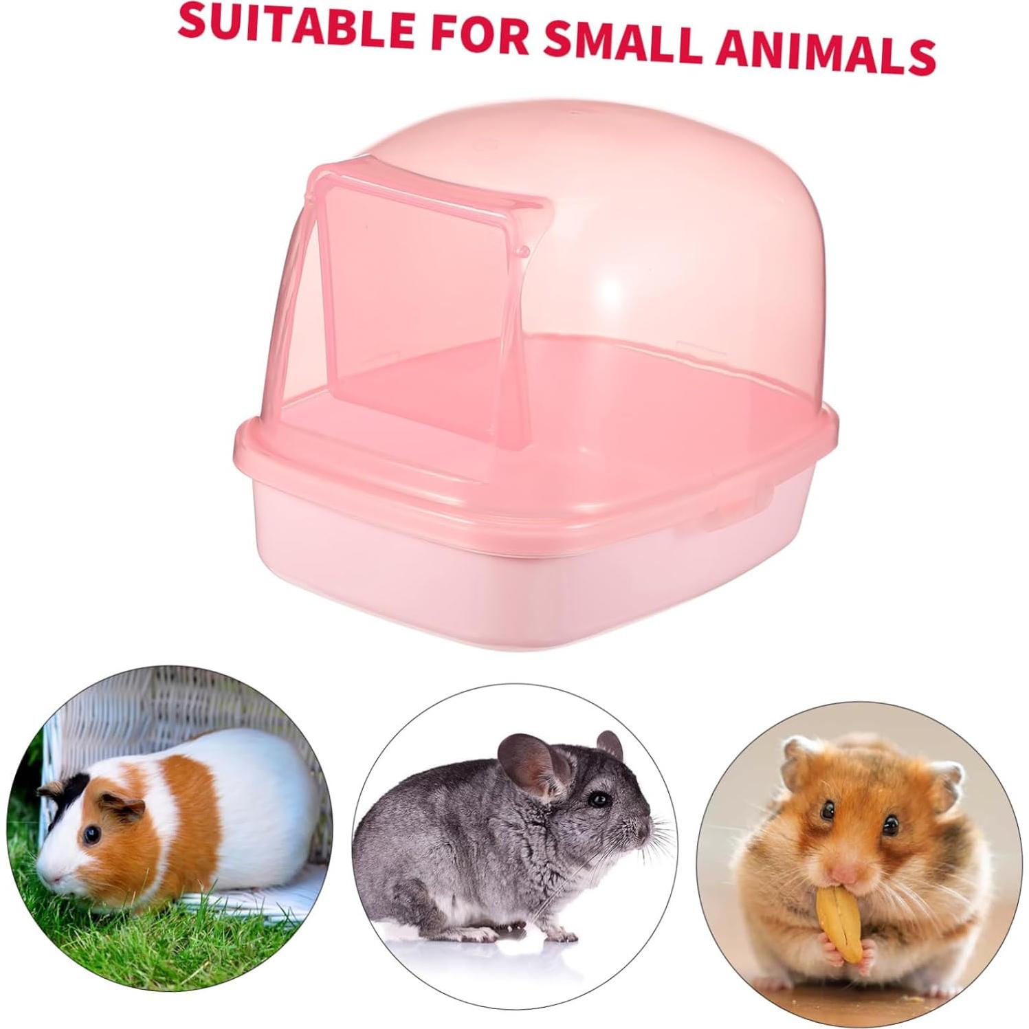 Baño de Arena para Hámster BESPORTBLE 23x16x17cm Rosa