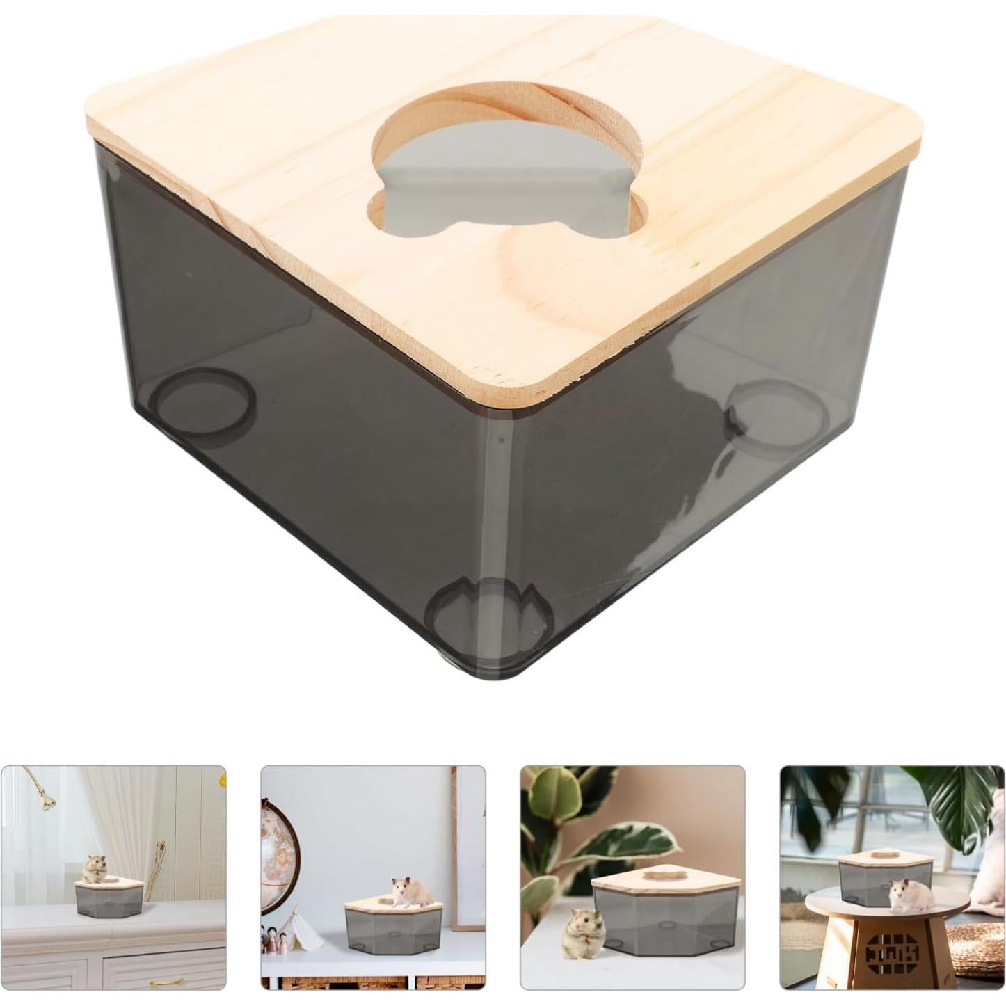 Baño de Arena para Hámster Abaodam 15x15 cm Acrílico Multiusos