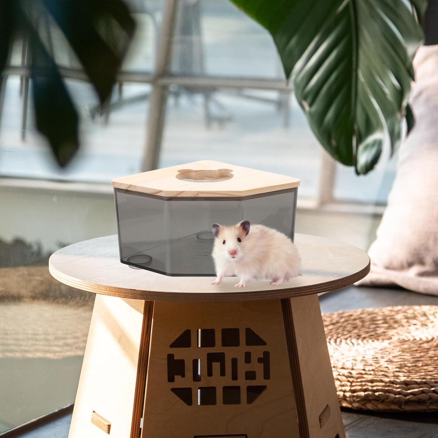 Baño de Arena para Hámster Abaodam 15x15 cm Acrílico Multiusos