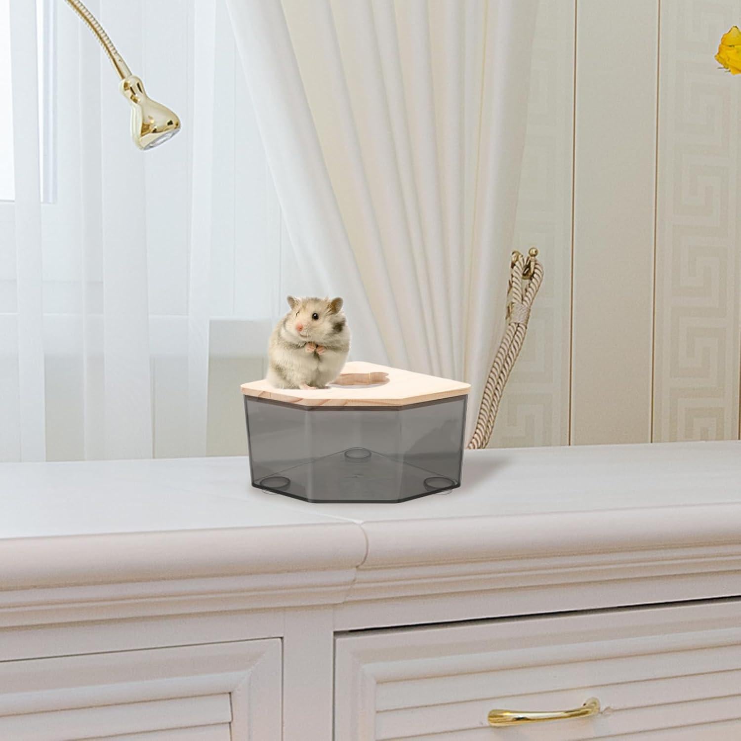 Baño de Arena para Hámster Abaodam 15x15 cm Acrílico Multiusos