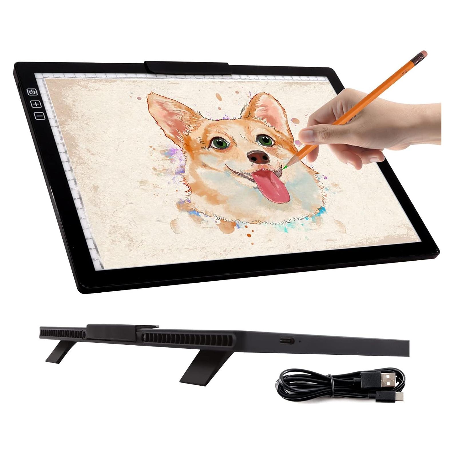 Tableta de Luz LED A4 Inalámbrica iVAOOZE con Soporte y Clip