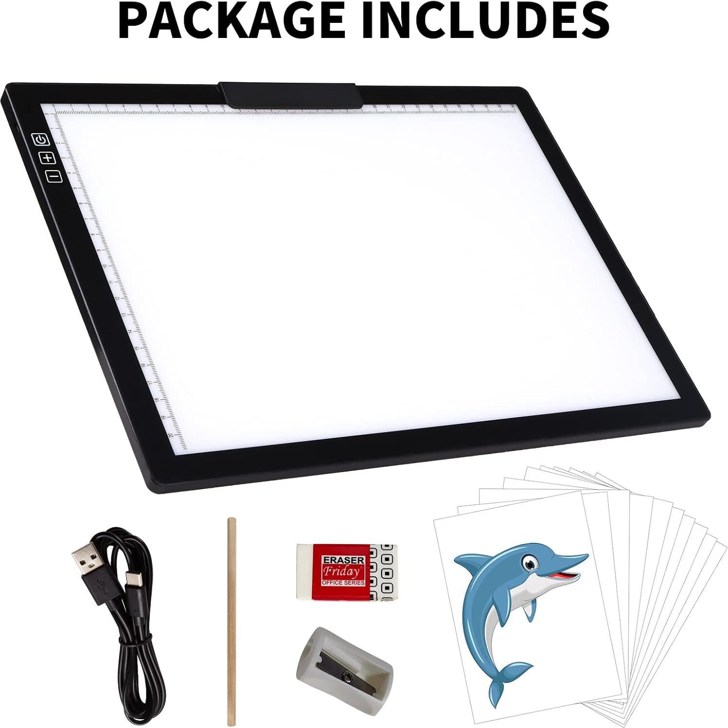 Tableta de Luz LED A4 Inalámbrica iVAOOZE con Soporte y Clip