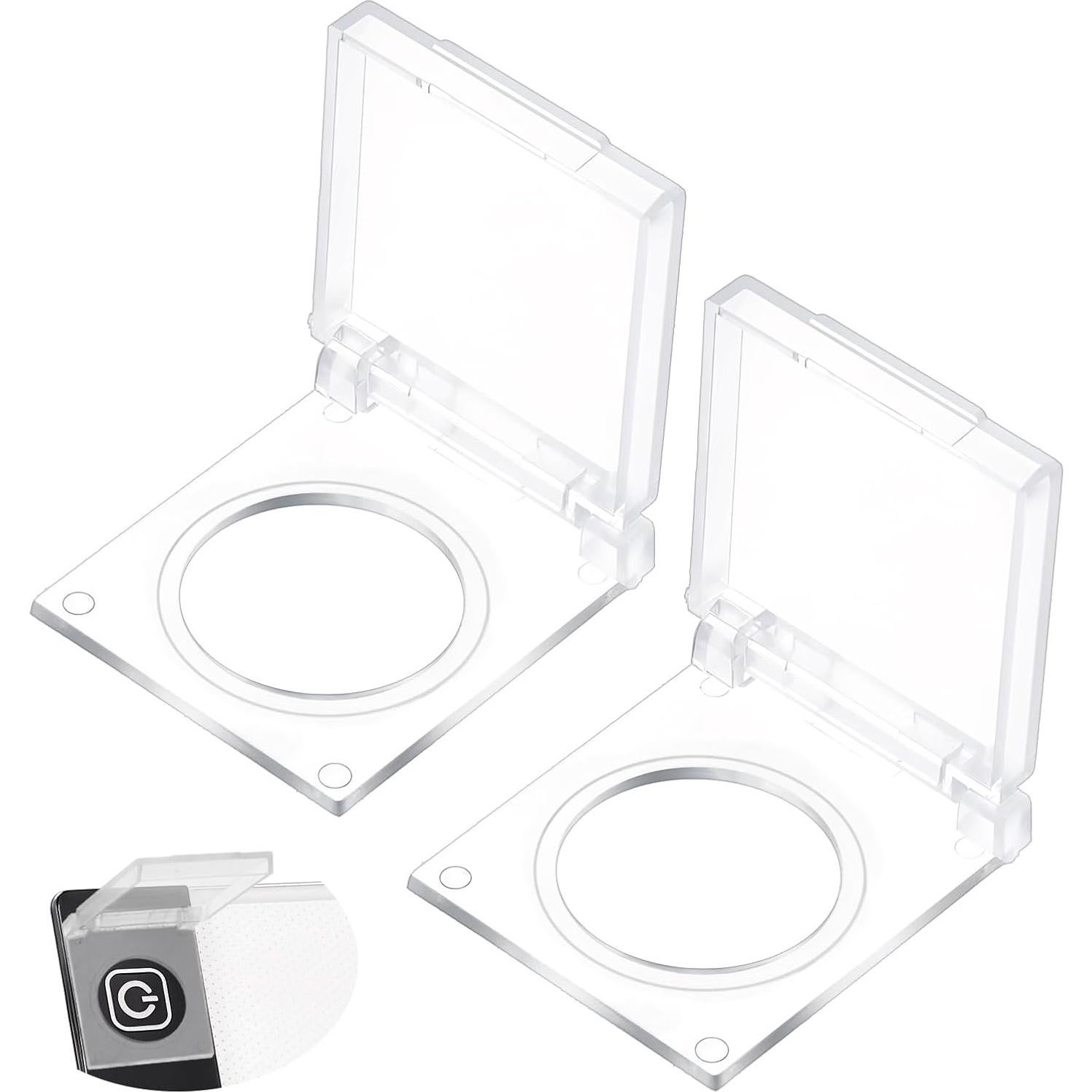 Cubiertas de Interruptor de Luz Qianyu 2 Pcs Acrílico Transparente