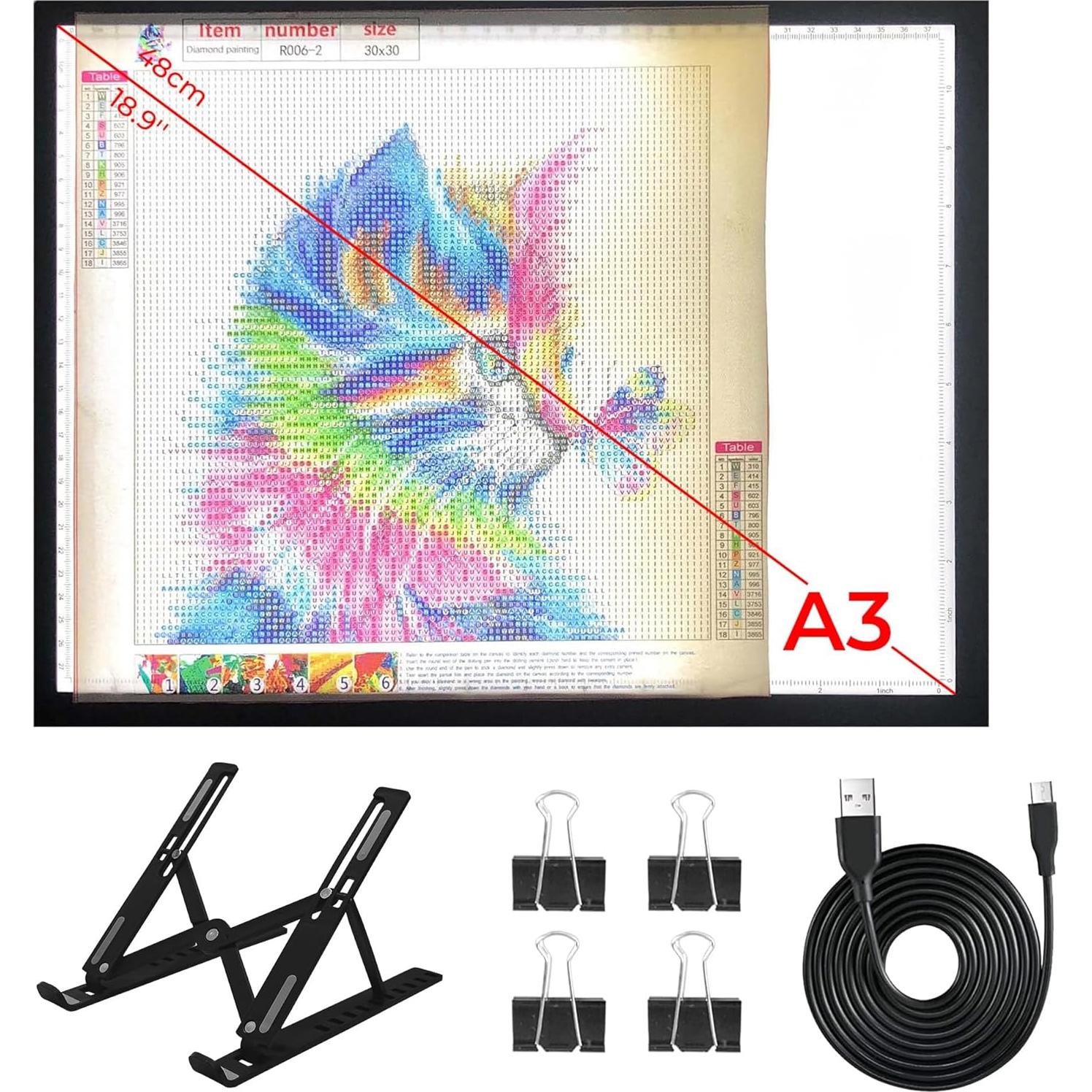 DONPODER A3 Luz Pad LED con Soporte 5500 Lux para Arte