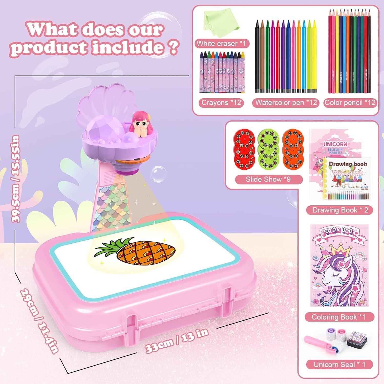 Proyector de Dibujo Syahro Sirena con Kit de Arte Completo