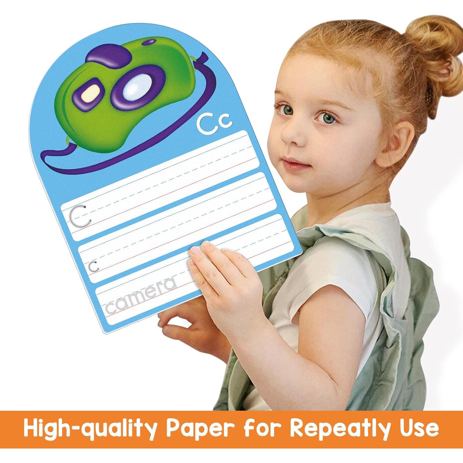 Tarjetas de Escritura del Alfabeto Auchq - 13 Piezas Borrables