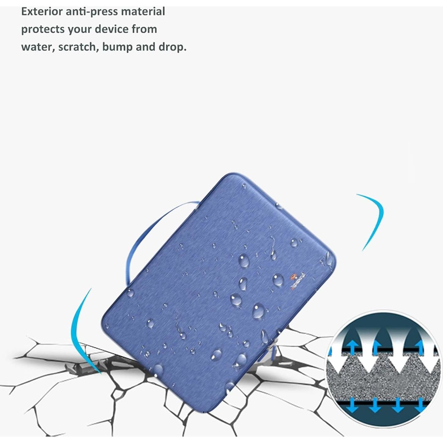 Funda Dura Portátil Aproca Azul para Tableta Luz LED A4