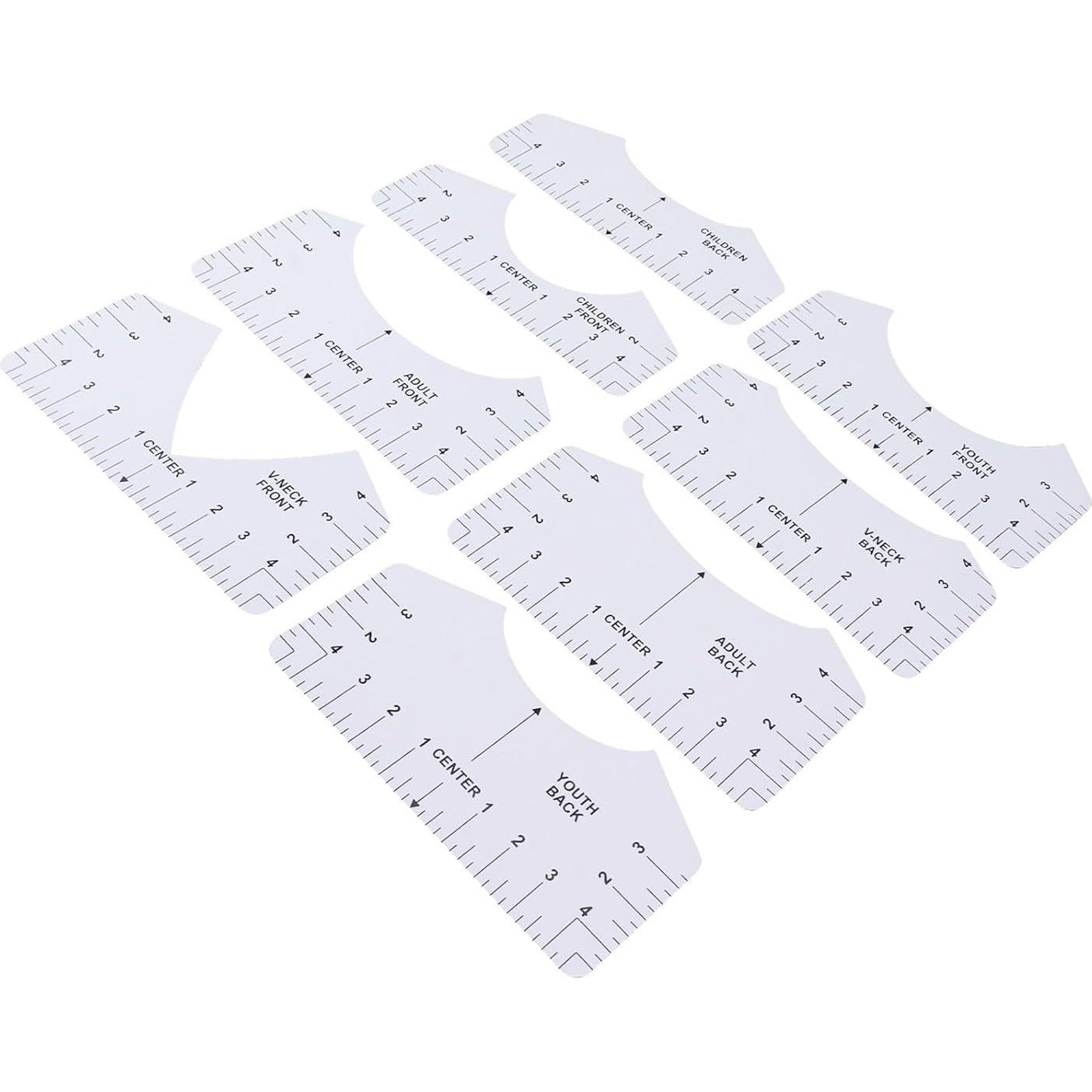 Regla para Camisetas ZJchao - Juego de 8 Piezas PVC