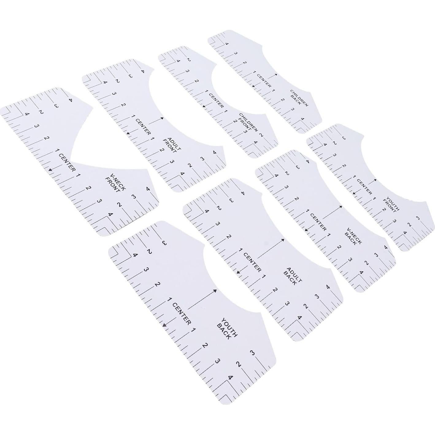 Regla para Camisetas ZJchao - Juego de 8 Piezas PVC