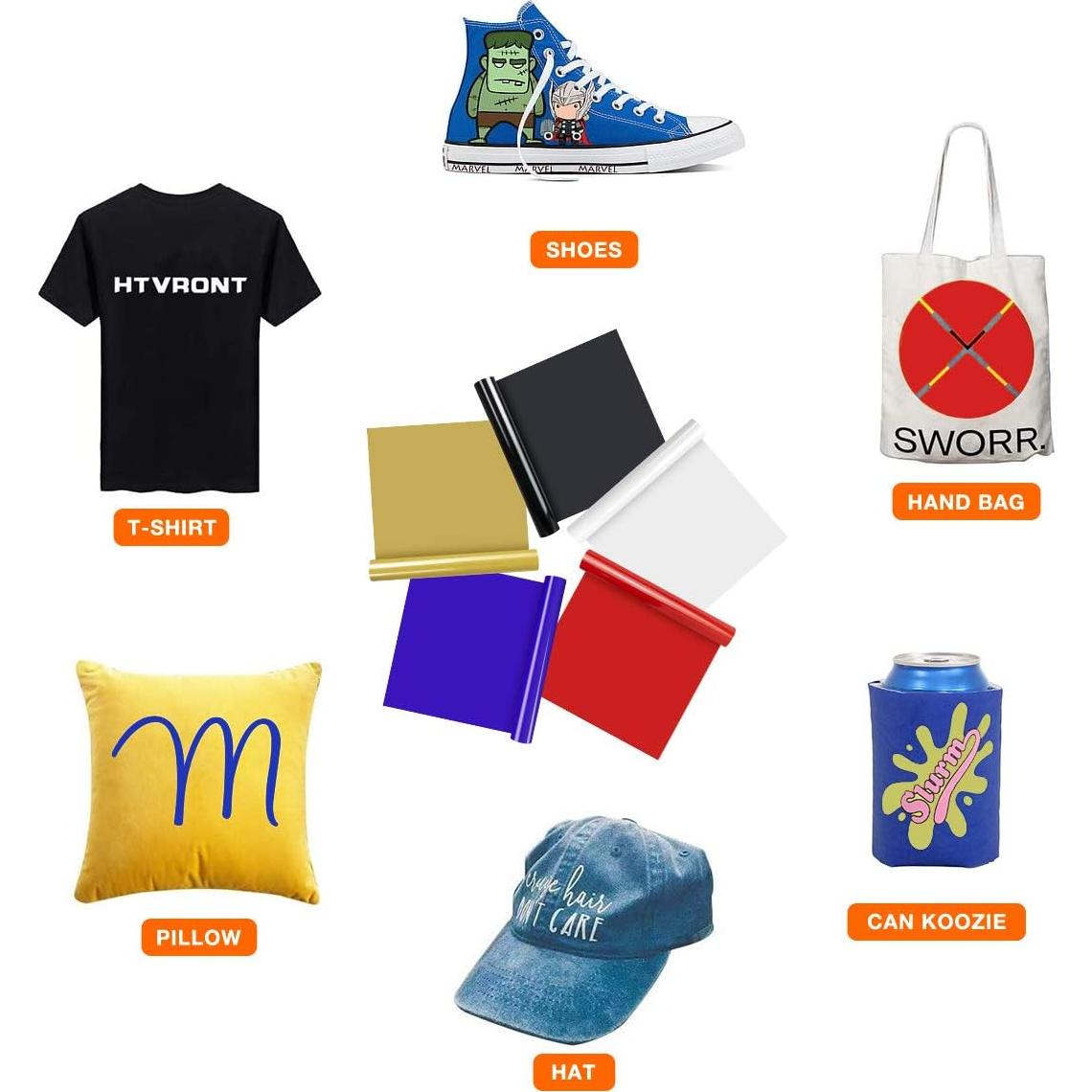 Vinilo de Transferencia Térmica HTVRONT 30.48x244 cm Oro