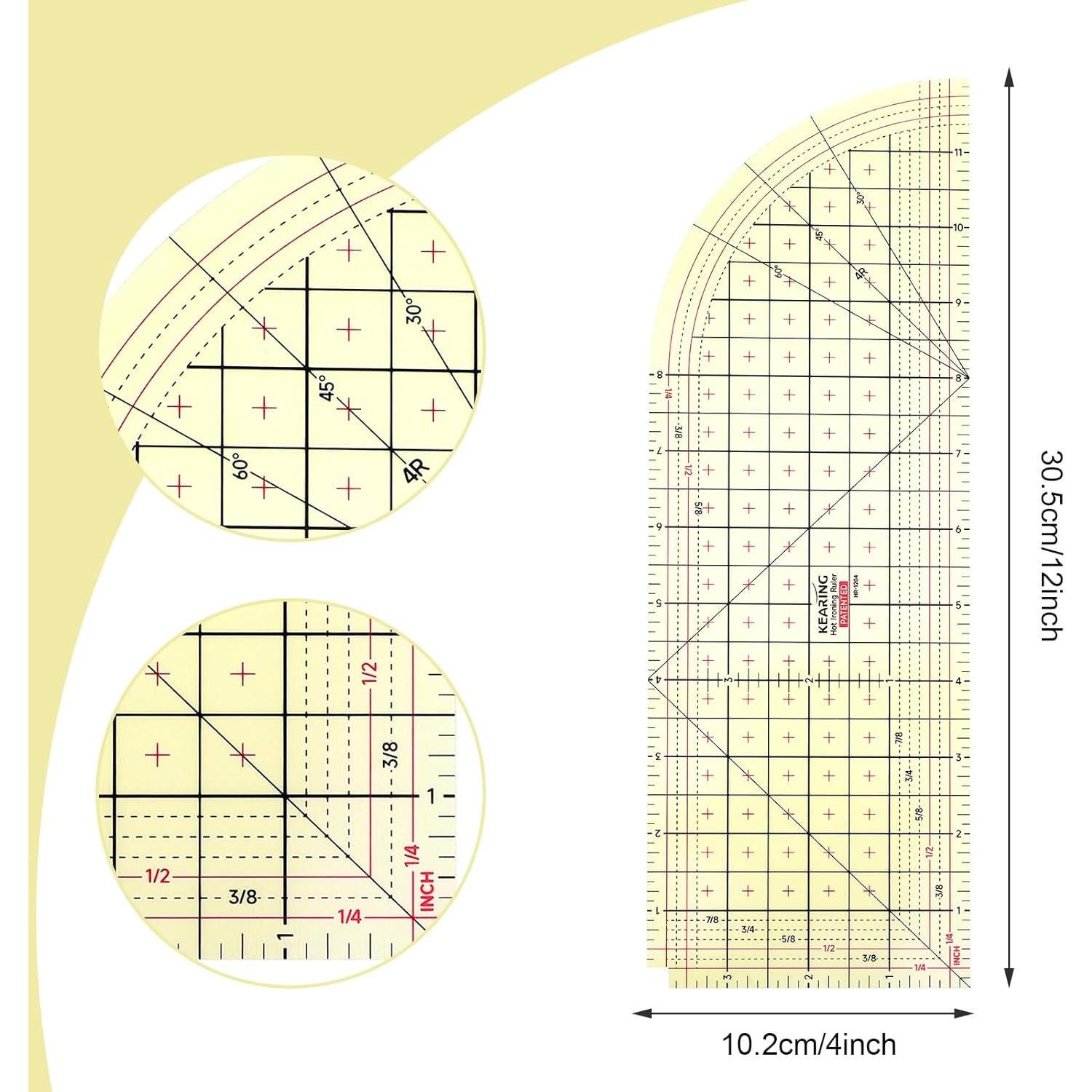 Regla de Dobladillo Caliente Thinp 30.5 cm Antideslizante