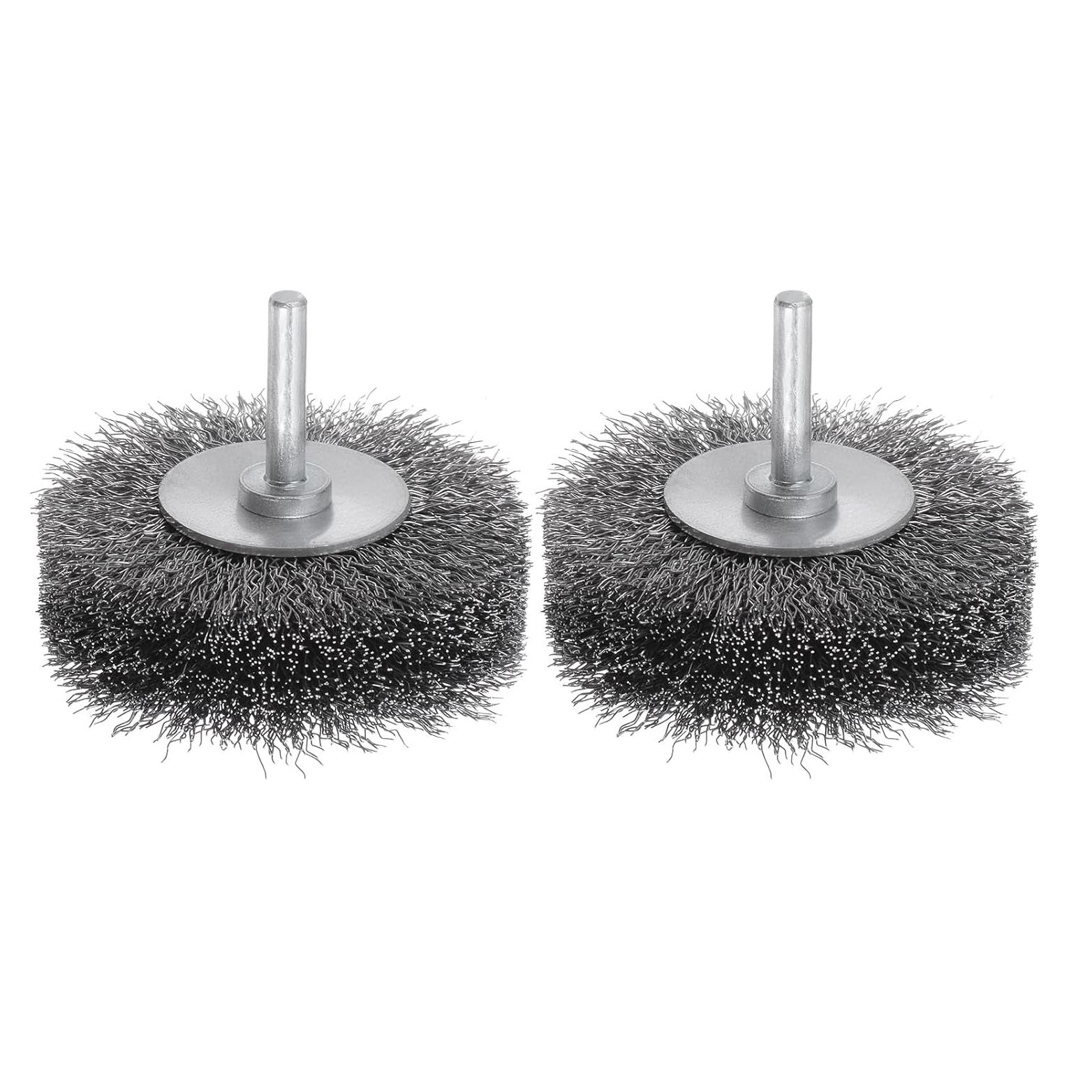 Cepillo de Rueda de Alambre uxcell 75mm para Taladro - 2 Piezas