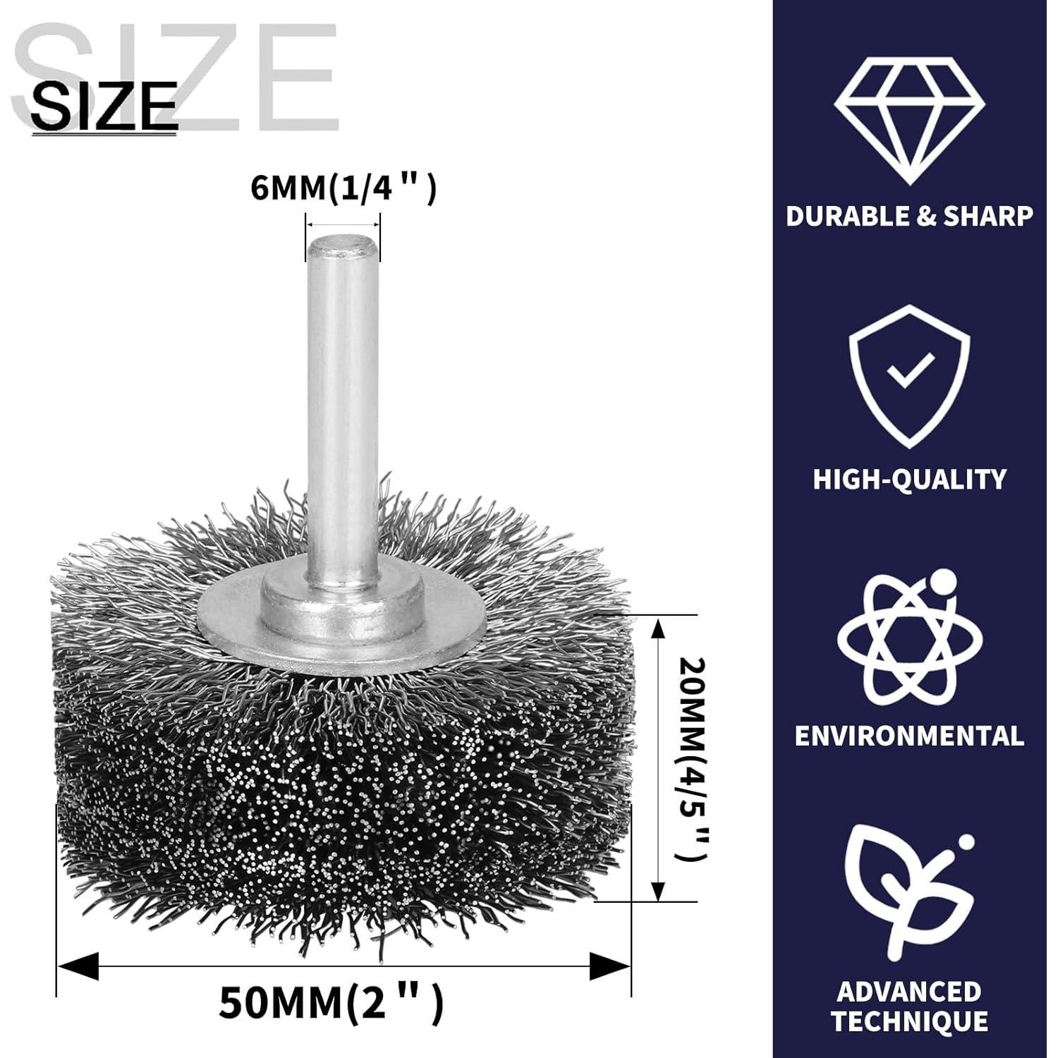 Paquete de 2 Cepillos de Alambre Baisiky 5.08 cm para Taladro