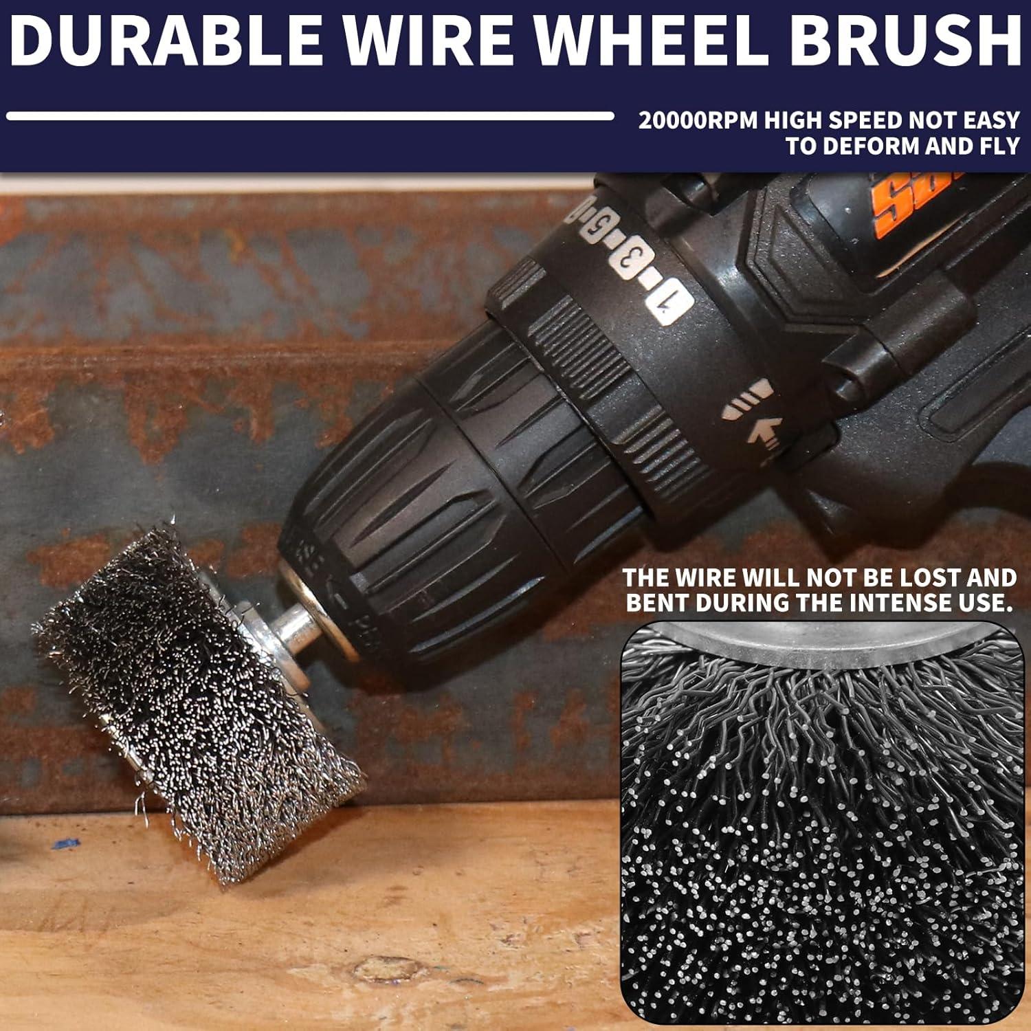 Paquete de 2 Cepillos de Alambre Baisiky 5.08 cm para Taladro