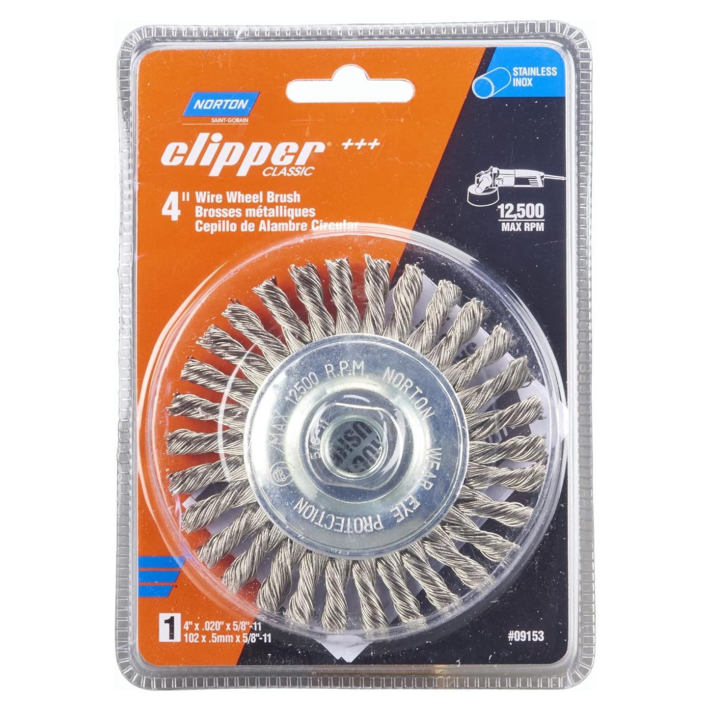 Cepillo de Alambre Norton Clipper 4" Acero Inoxidable 10.16 cm