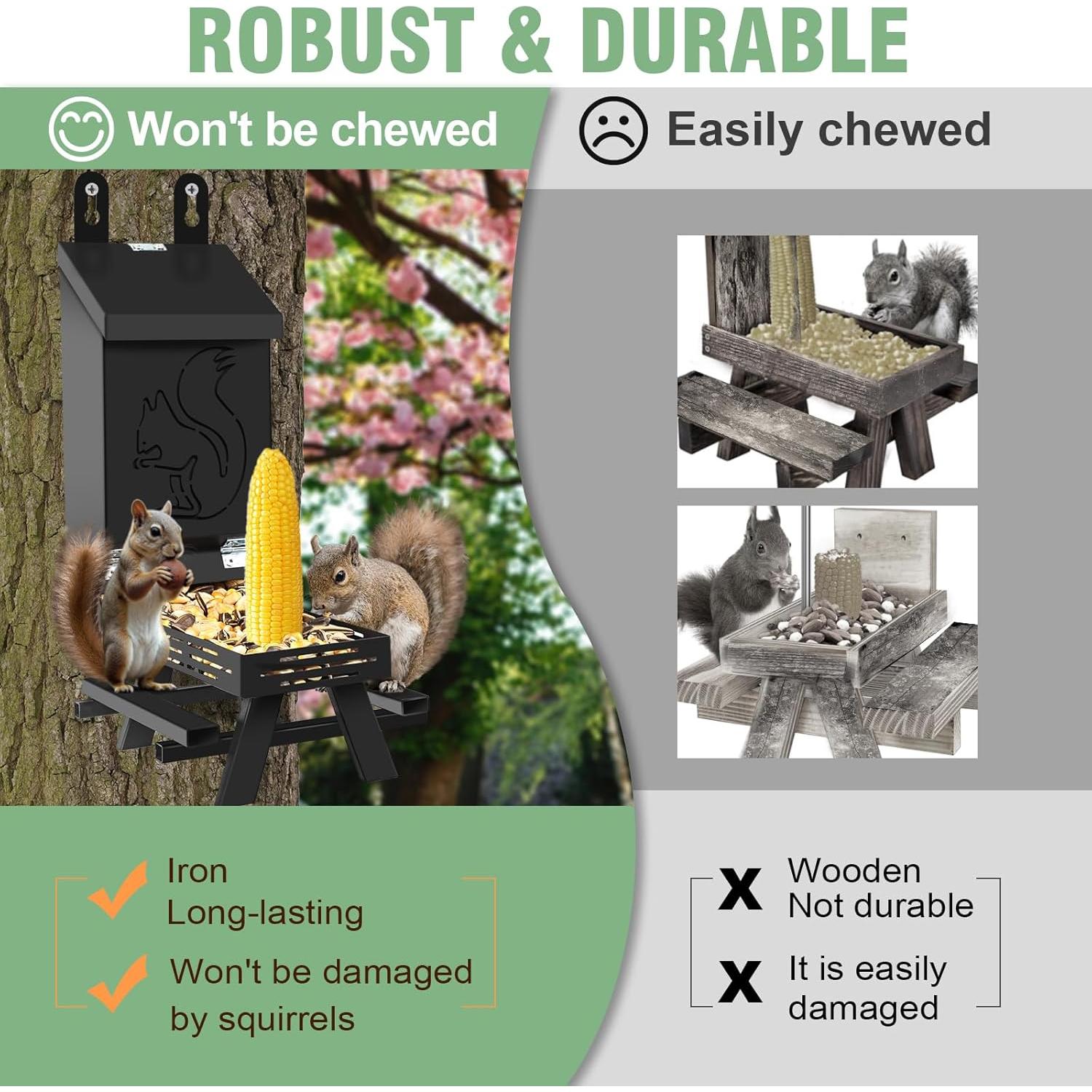 Comedero para Ardillas TreeGun Metal Colgante 1.69L Jardín