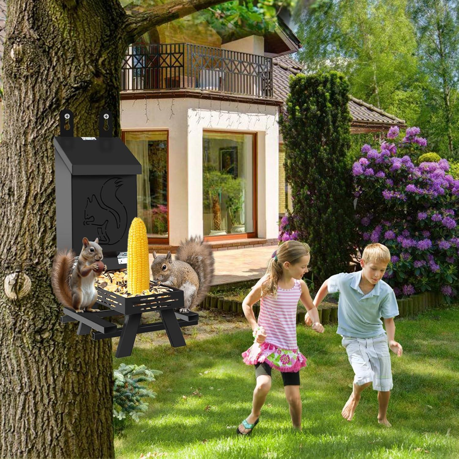 Comedero para Ardillas TreeGun Metal Colgante 1.69L Jardín