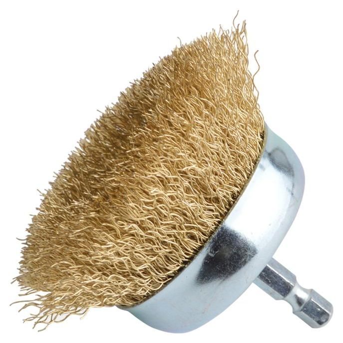 Cepillo de Copa de Alambre Gunpla 76mm con Vástago Hexagonal