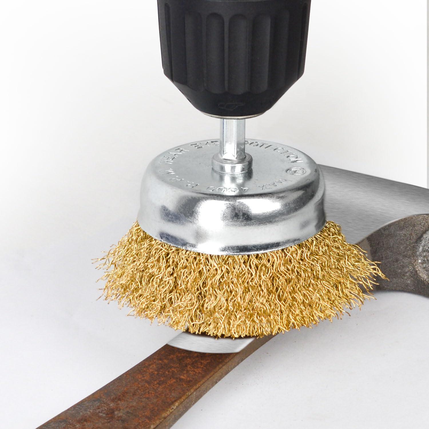 Cepillo de Copa de Alambre Gunpla 76mm con Vástago Hexagonal