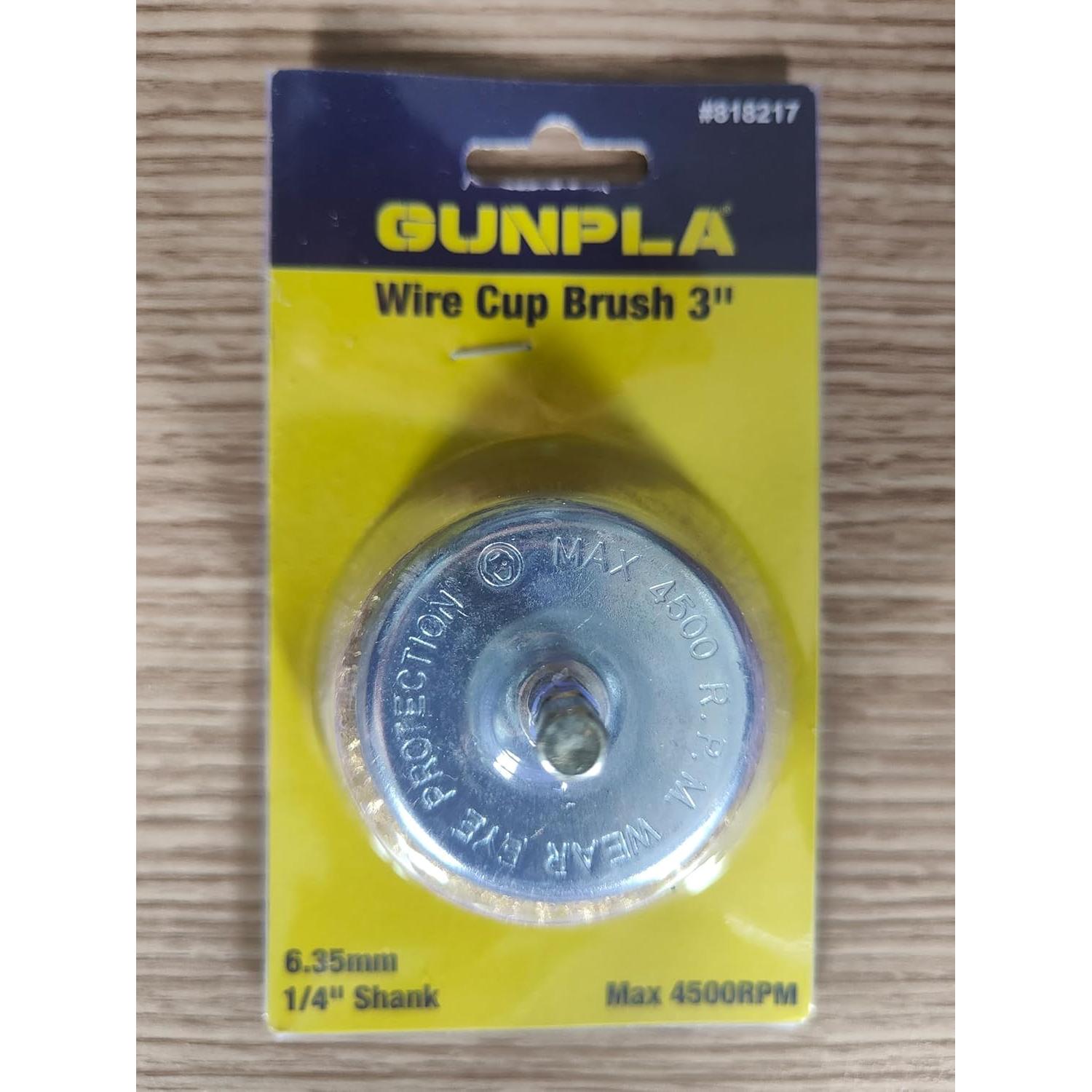 Cepillo de Copa de Alambre Gunpla 76mm con Vástago Hexagonal