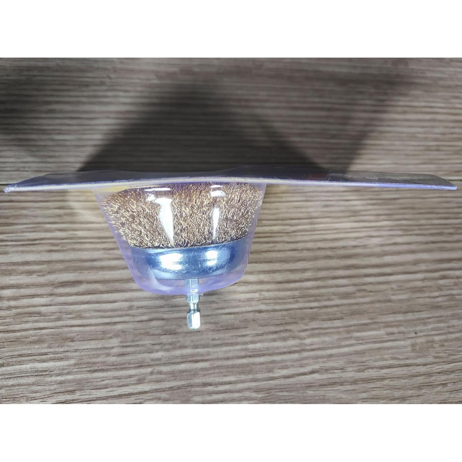 Cepillo de Copa de Alambre Gunpla 76mm con Vástago Hexagonal