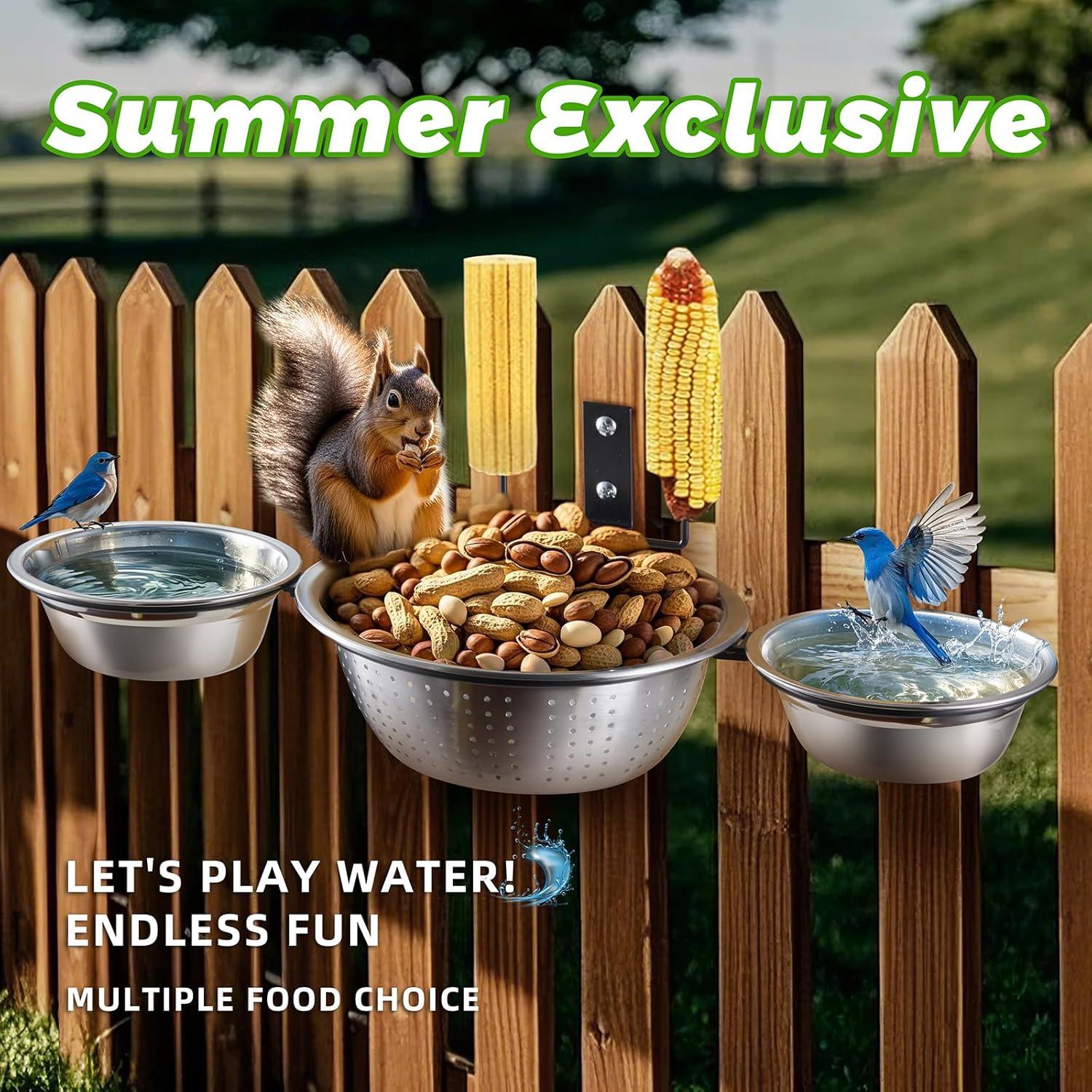 Comedero para Ardillas Ofasixx 2025 - 3 Tazones en 1 Soporte