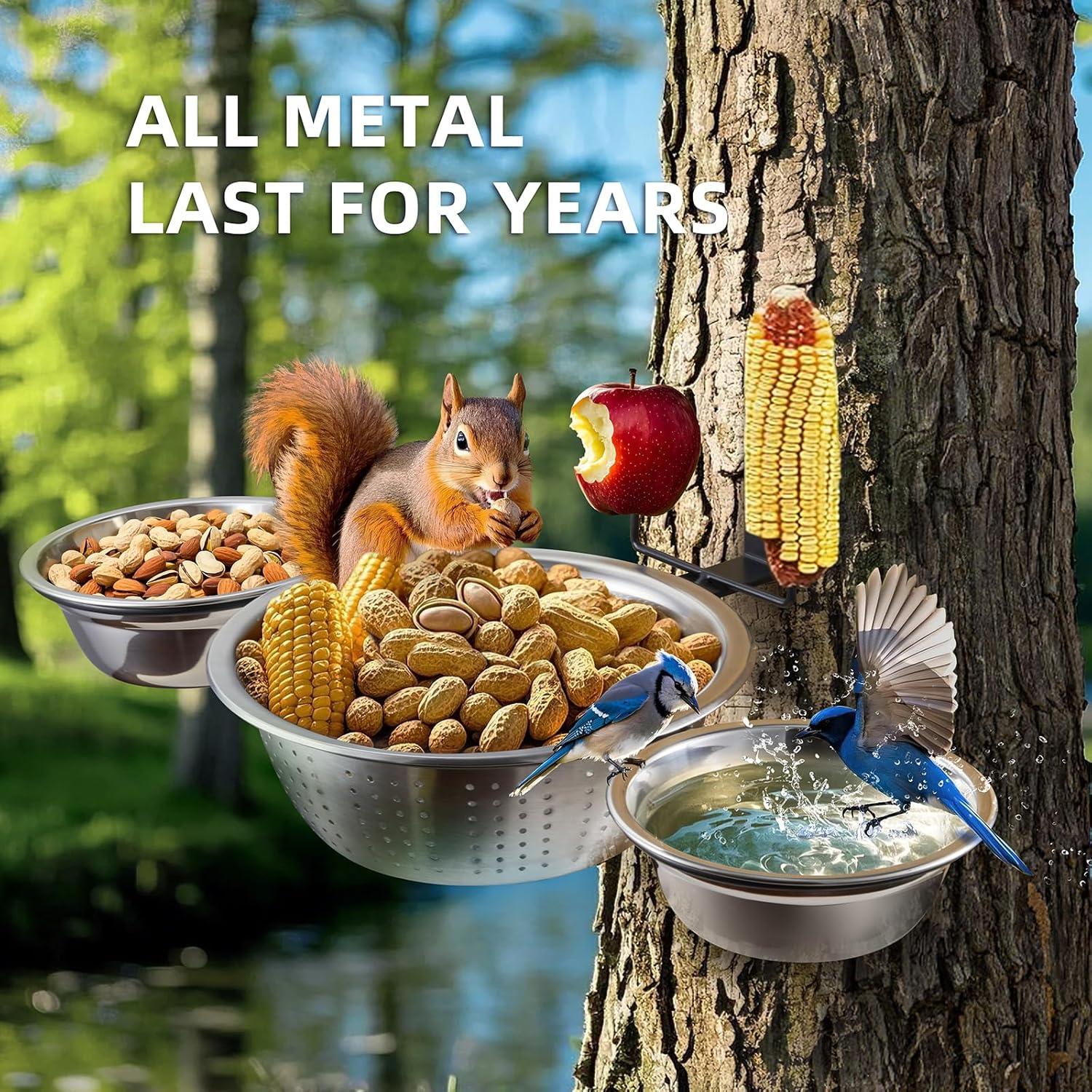 Comedero para Ardillas Ofasixx 2025 - 3 Tazones en 1 Soporte