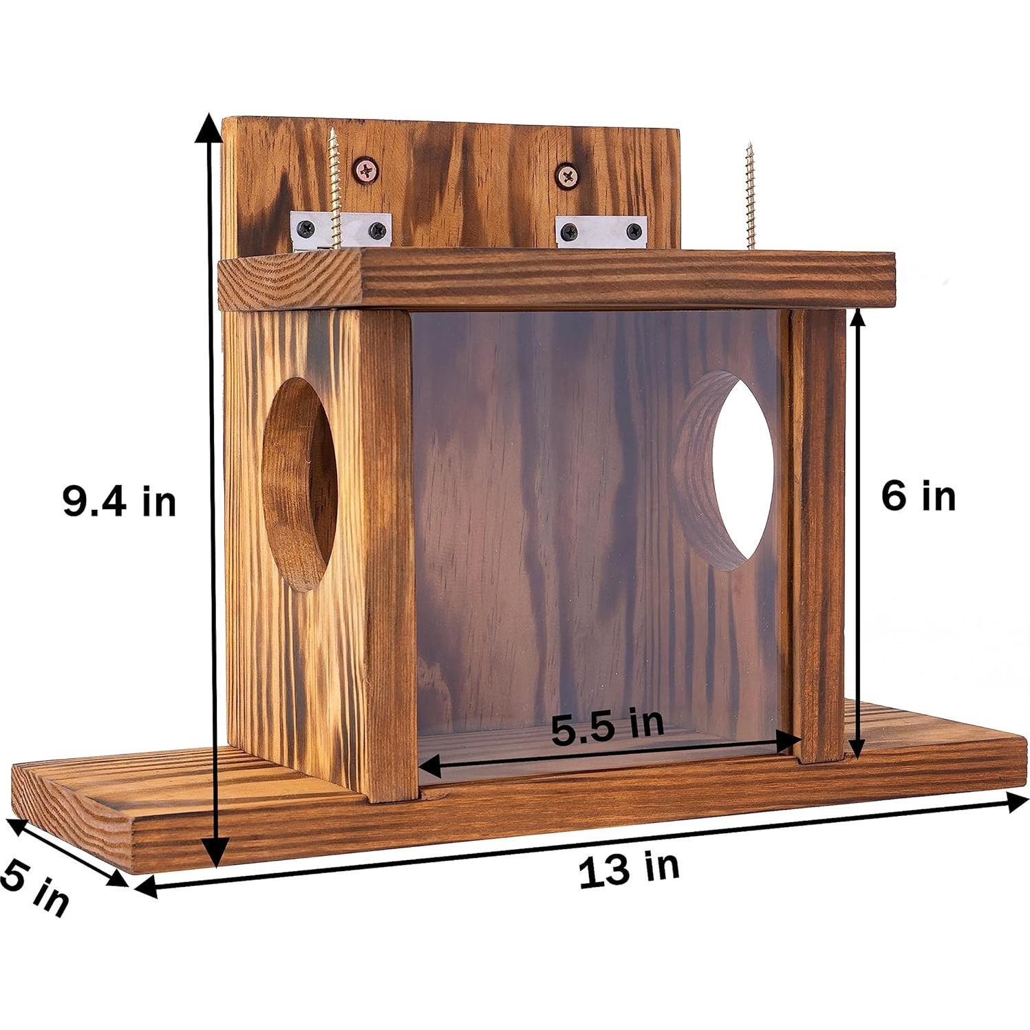 Comedero para Ardillas MIXUMON de Madera 33cm - Estilo 1
