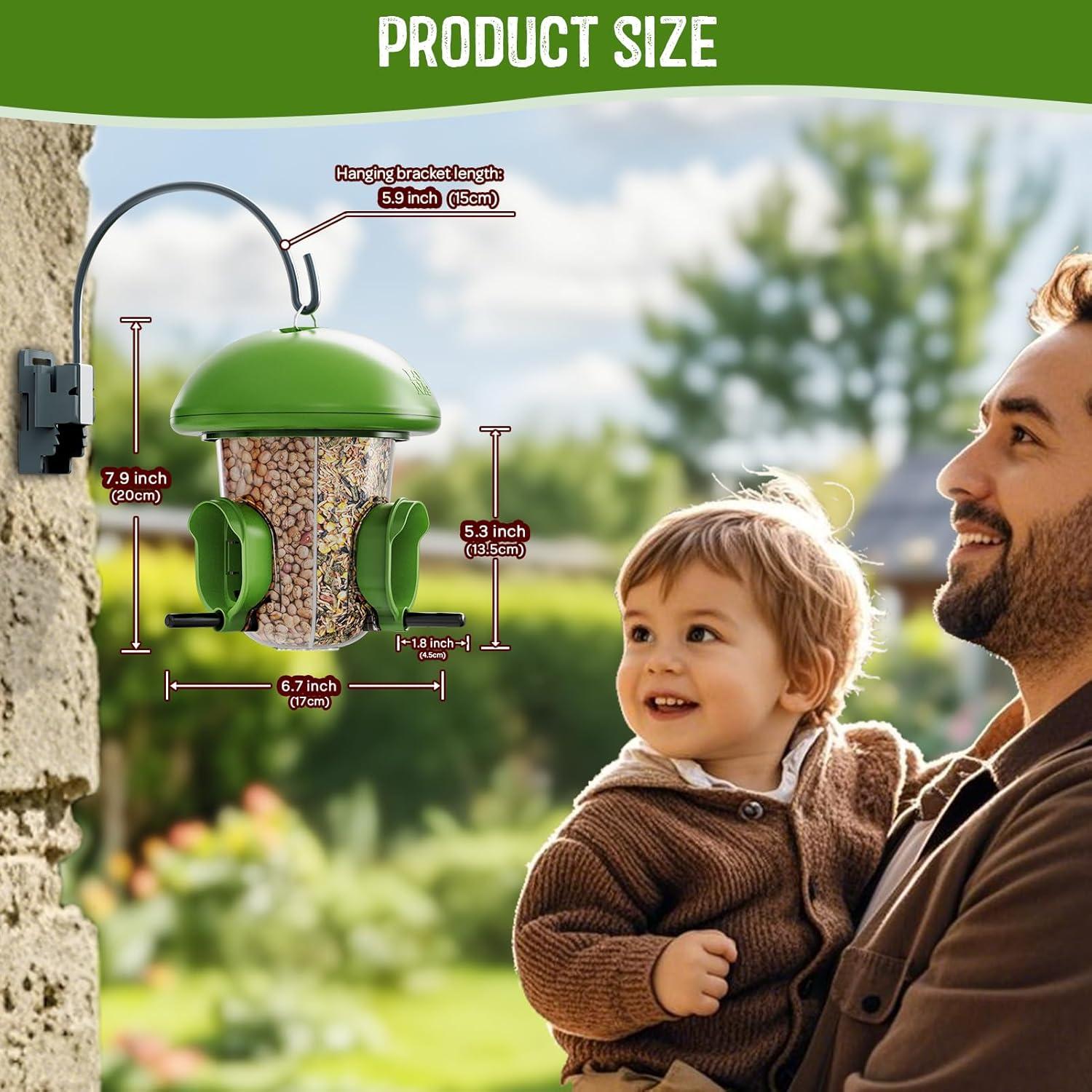 Comedero para Aves LONA Verde 3 Compartimentos Resistente