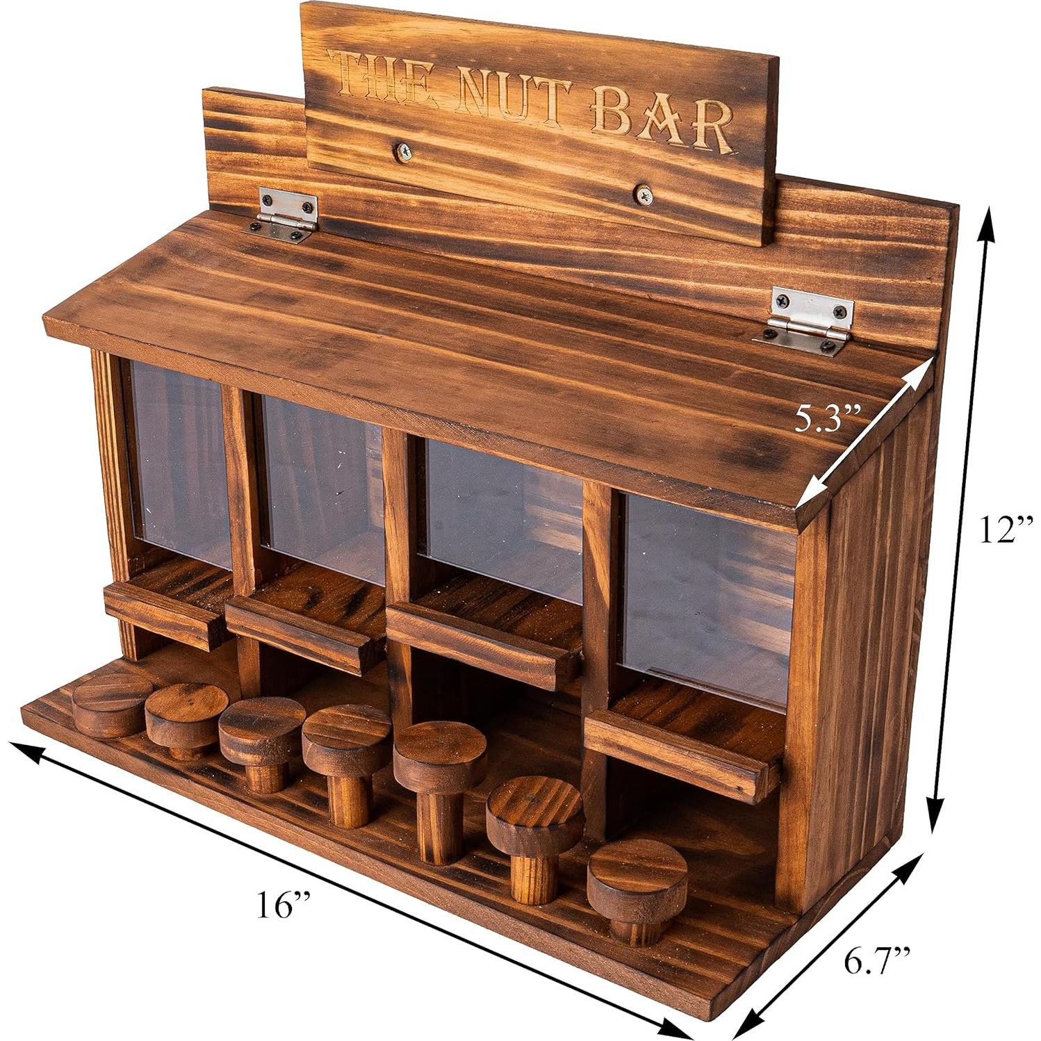 Mesa de Alimentación para Ardillas CODIN - Madera Quemada 40.64x30.48 cm