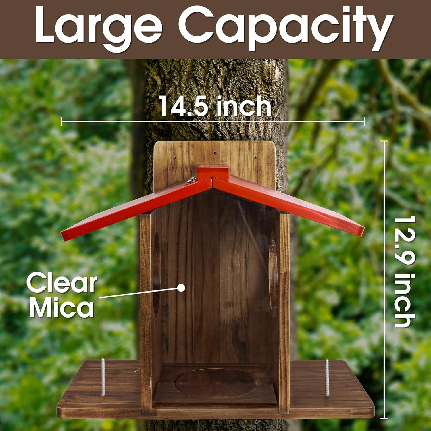 Comedero Grande para Ardillas DITAVN Impermeable 41x17x35cm
