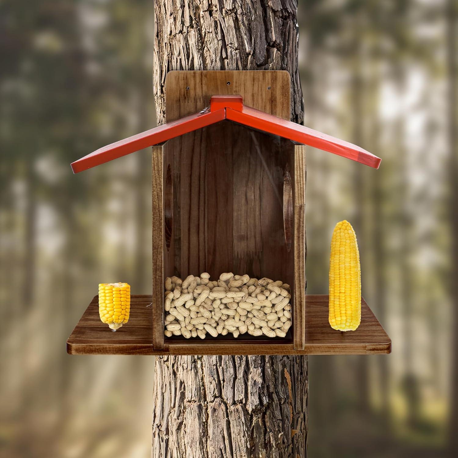 Comedero Grande para Ardillas DITAVN Impermeable 41x17x35cm