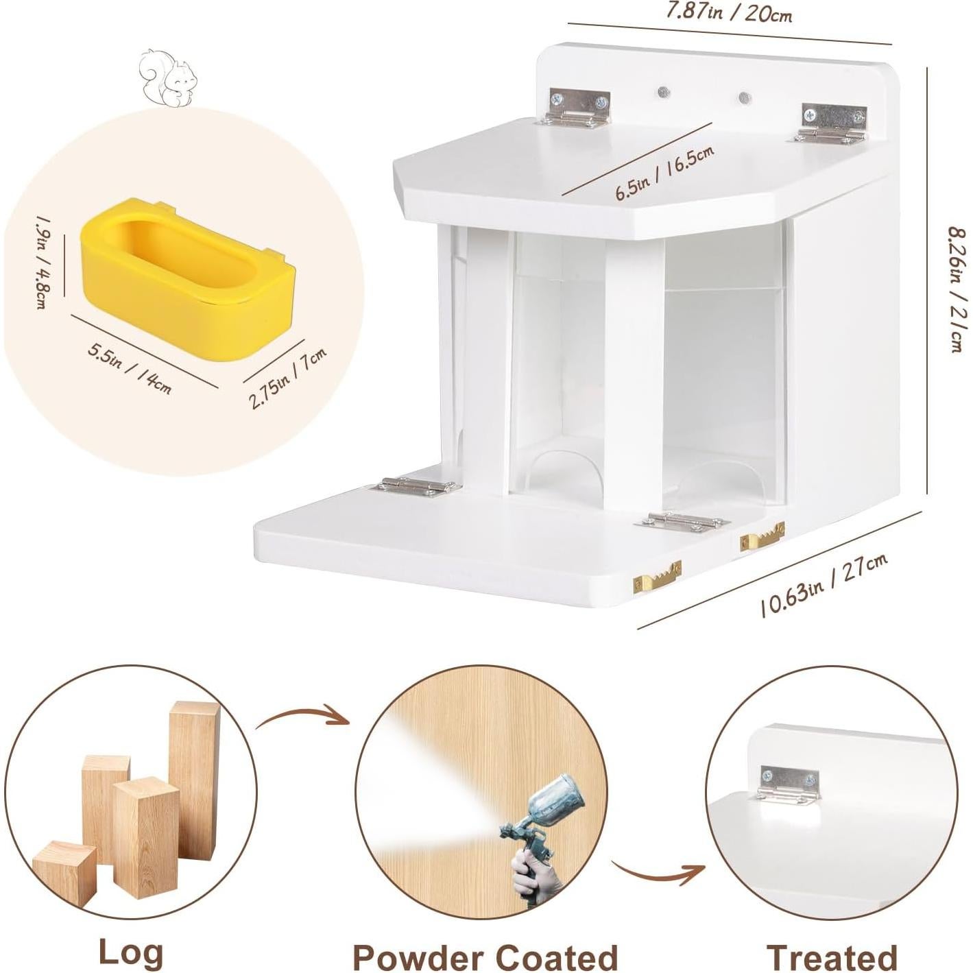 Comedero para Ardillas MIXXIDEA de Madera 3.6kg con Agua