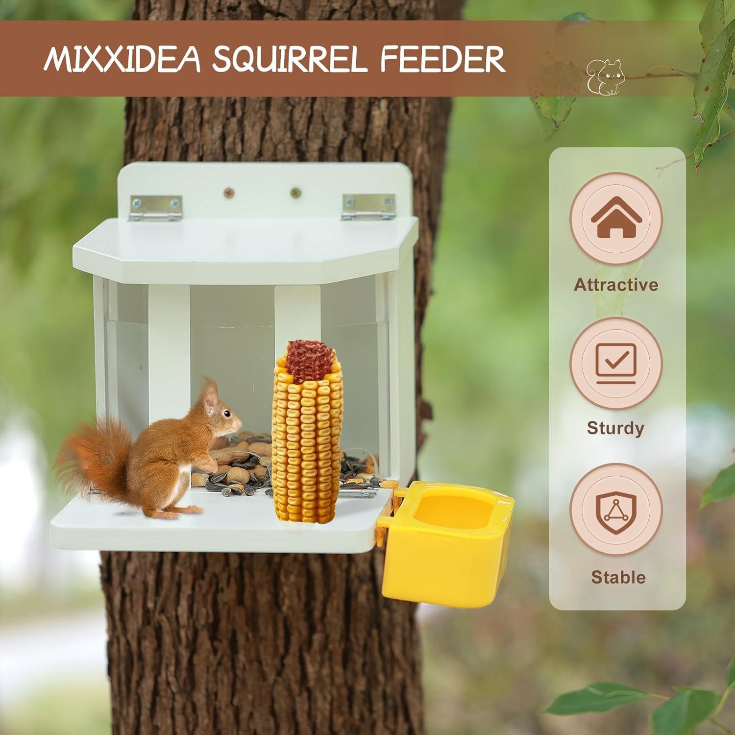 Comedero para Ardillas MIXXIDEA de Madera 3.6kg con Agua