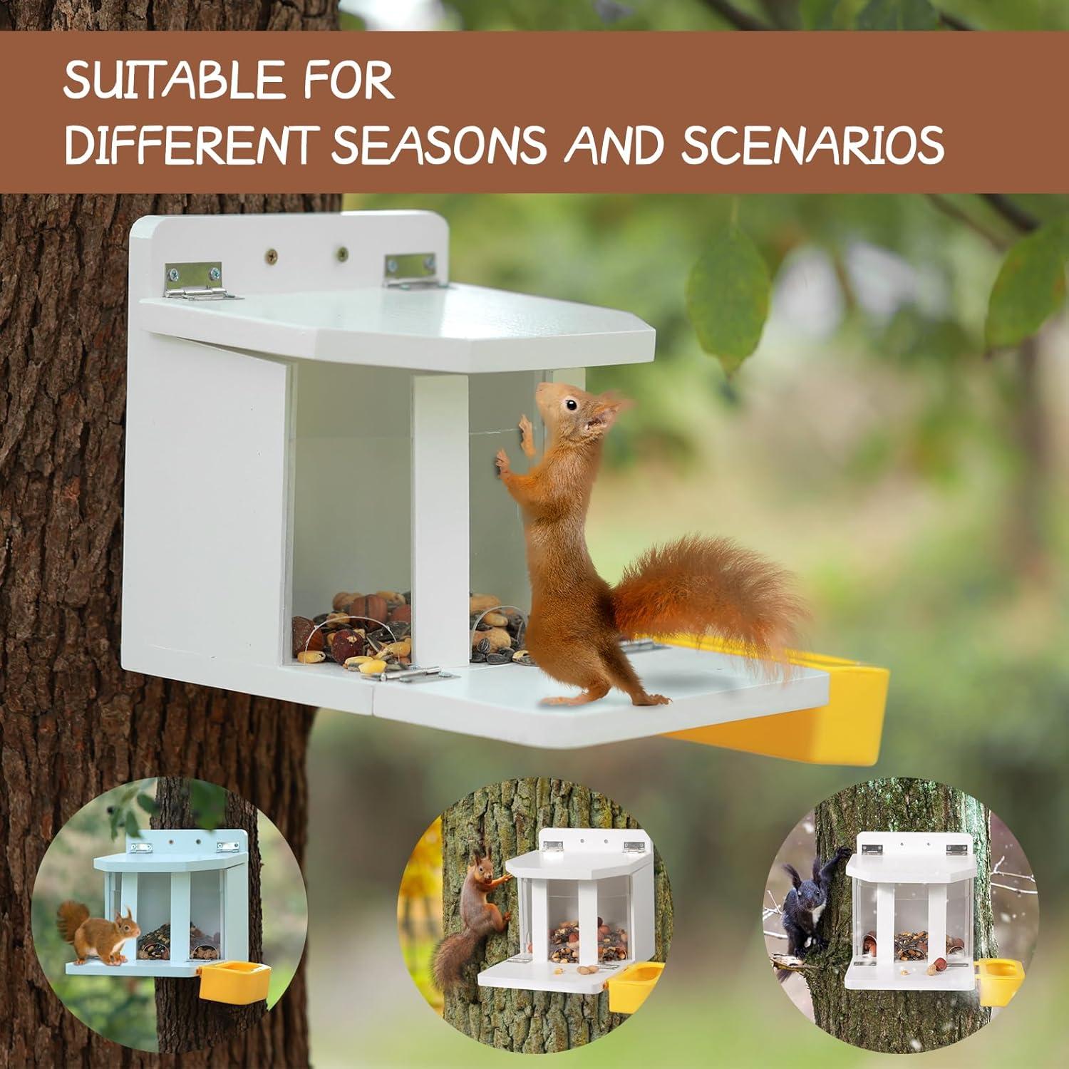 Comedero para Ardillas MIXXIDEA de Madera 3.6kg con Agua