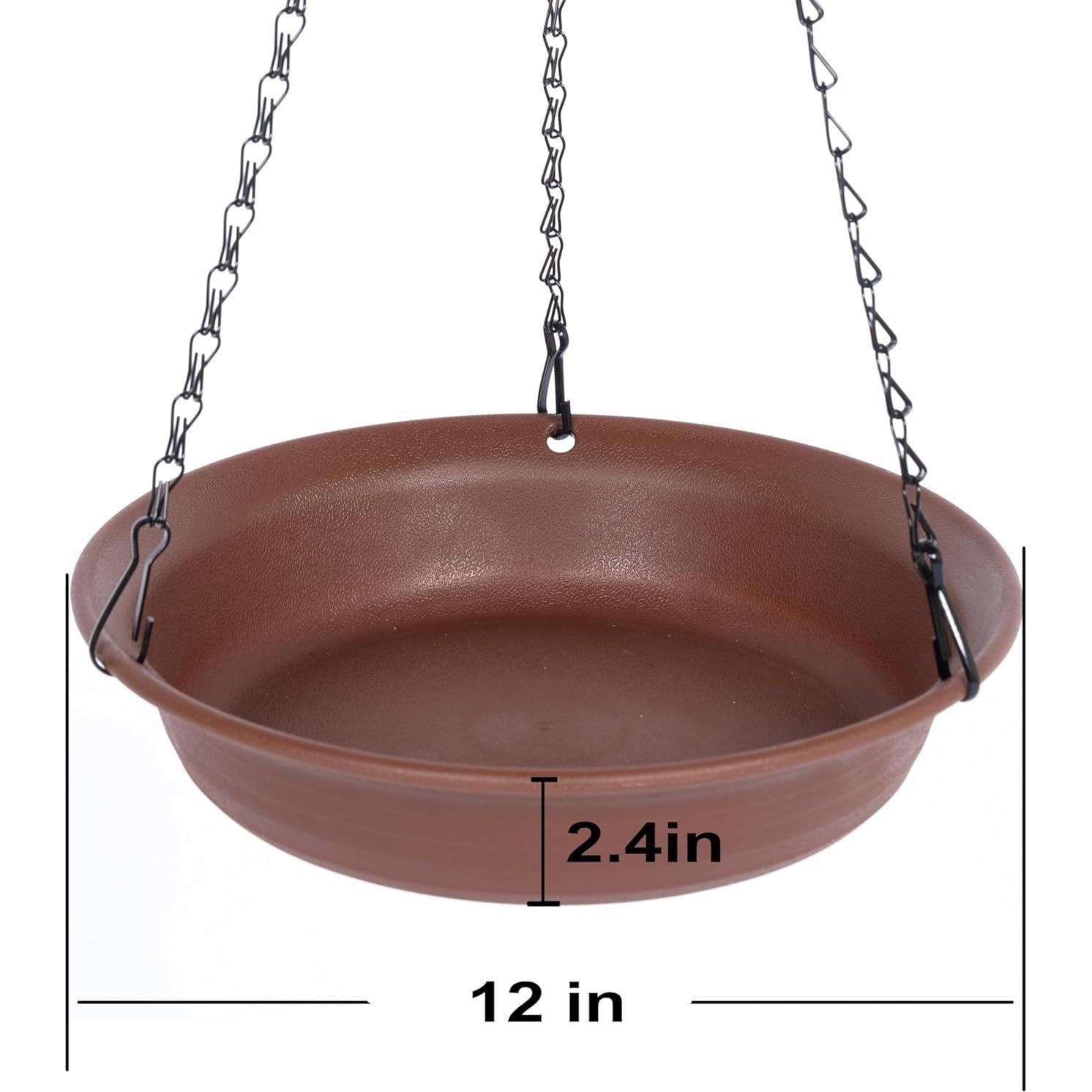 Bañera de Aves Colgante VUWEZ 30.48 cm Chocolate - 2 Paquete
