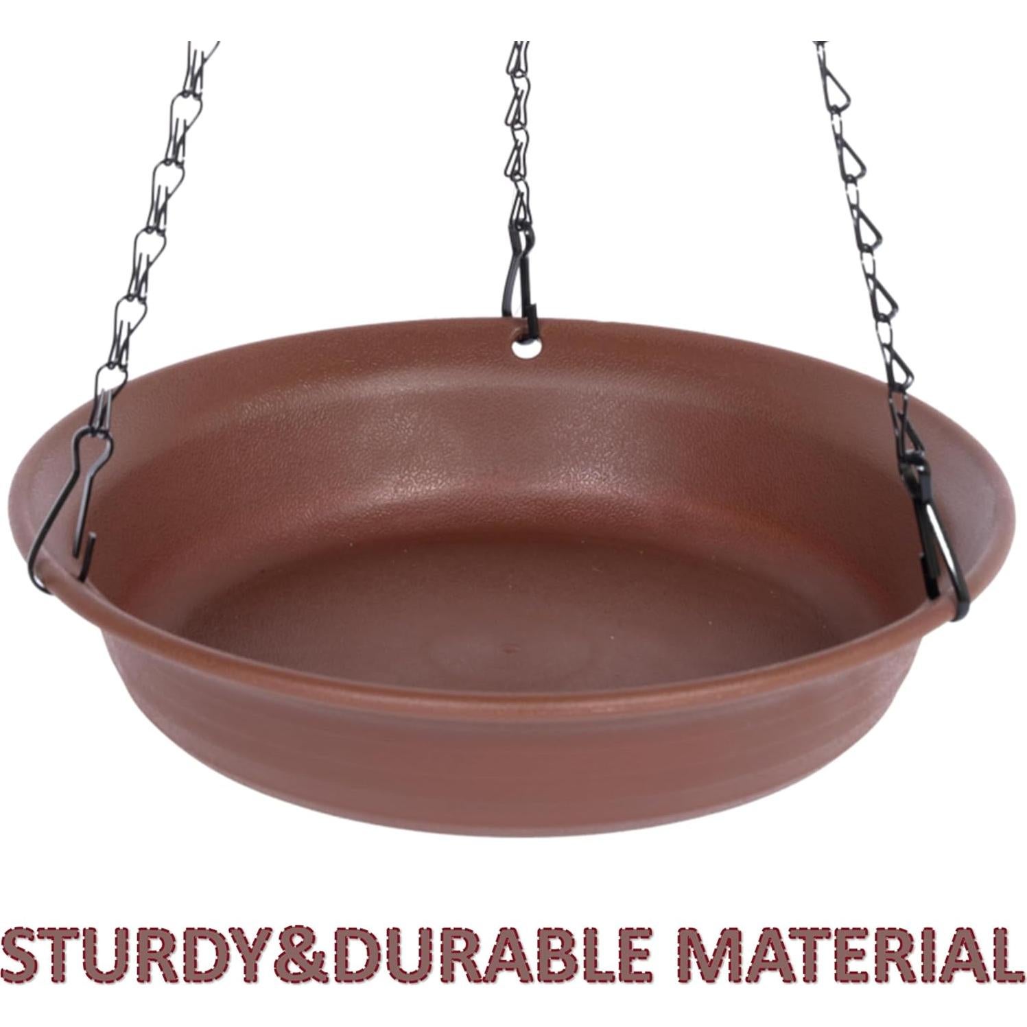 Bañera de Aves Colgante VUWEZ 30.48 cm Chocolate - 2 Paquete