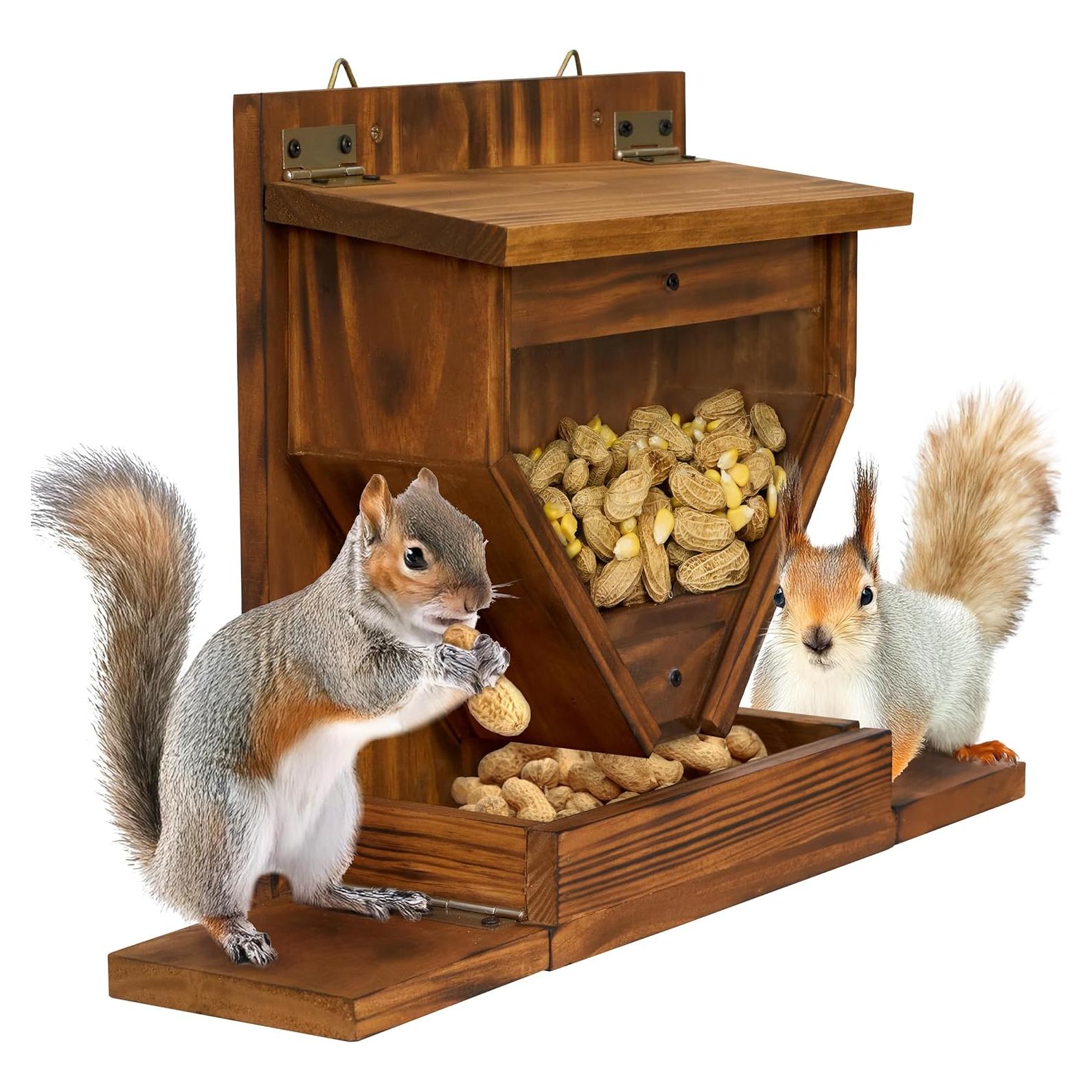 Comedero para Ardillas MIXUMON de Madera 29.5x16.5cm