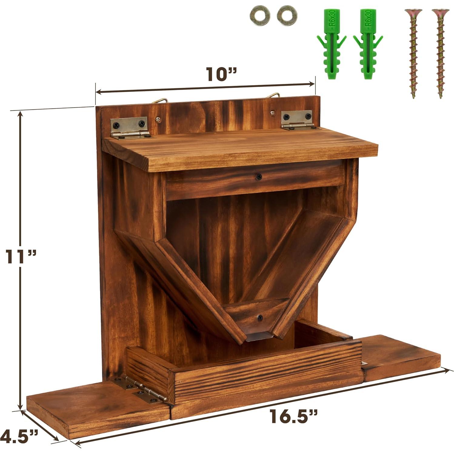Comedero para Ardillas MIXUMON de Madera 29.5x16.5cm