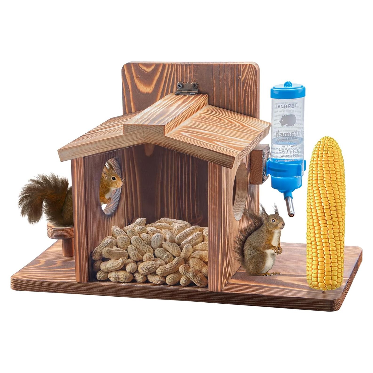 Comedero para Ardillas DAZUINIAO con Agua y Mazorcas 39.88x17.78cm