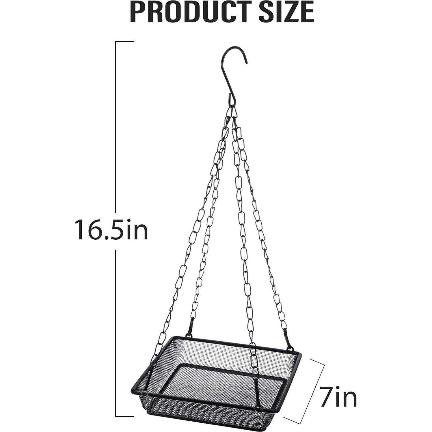 Bandeja de Comedero para Aves Patelai 2 Piezas Metal 18x18cm