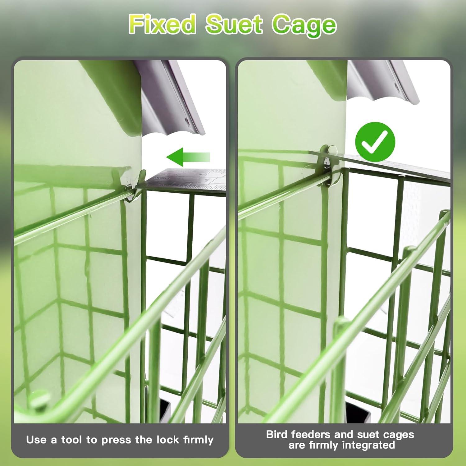 Comedero para Aves Colgante FlowaFoli Metal Verde 1.67kg