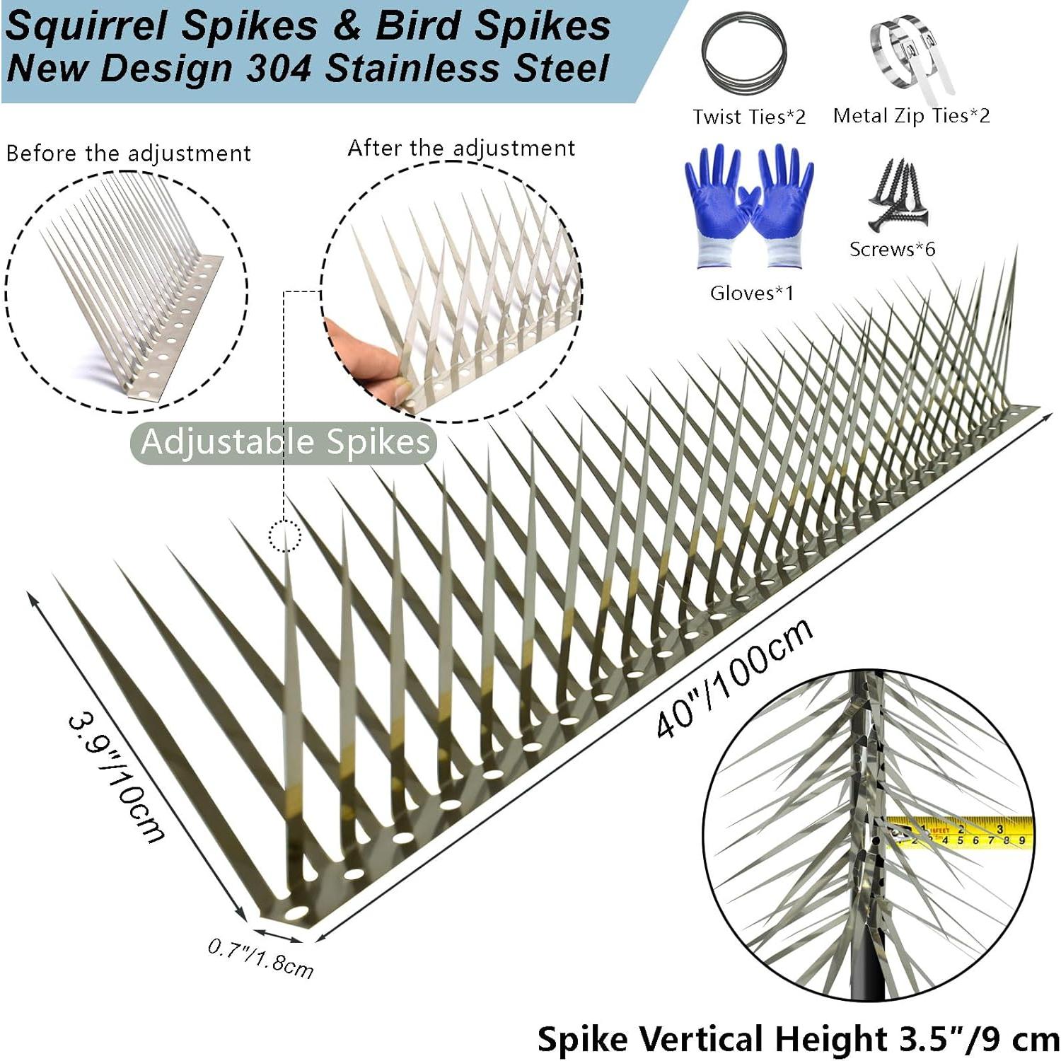 Picos Antiardillas TIQUKDELY 101.6 cm Acero Inoxidable