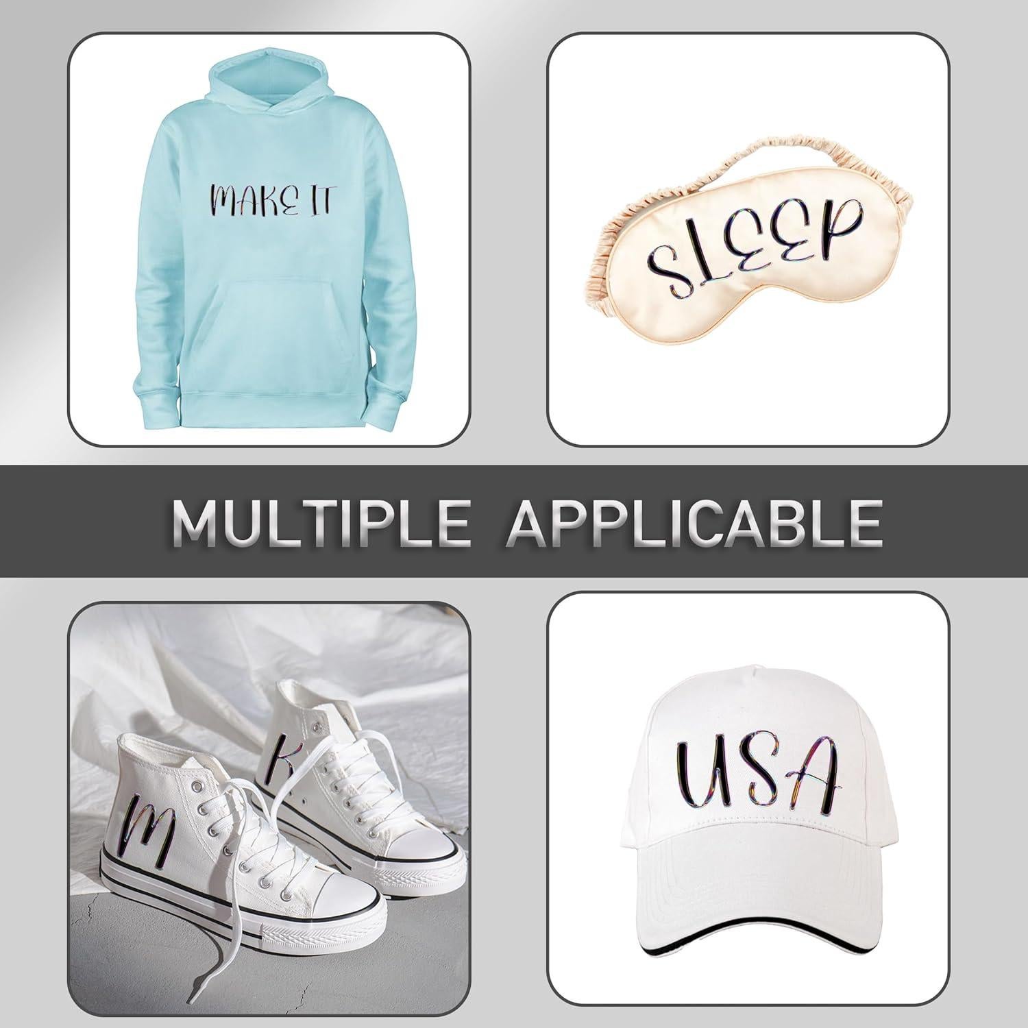 5 Hojas Letras y Números para Planchar Dolmifapro DIY