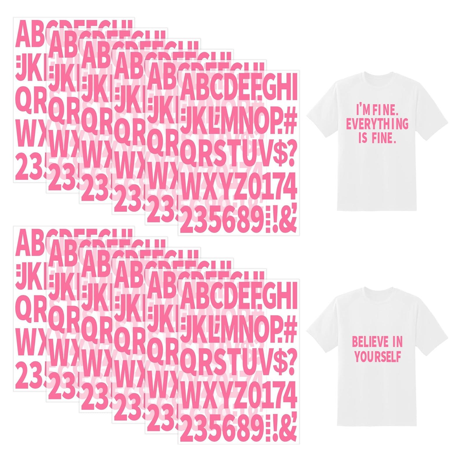 Set de Letras y Números de Planchar Metsyth 612 Piezas Rosa