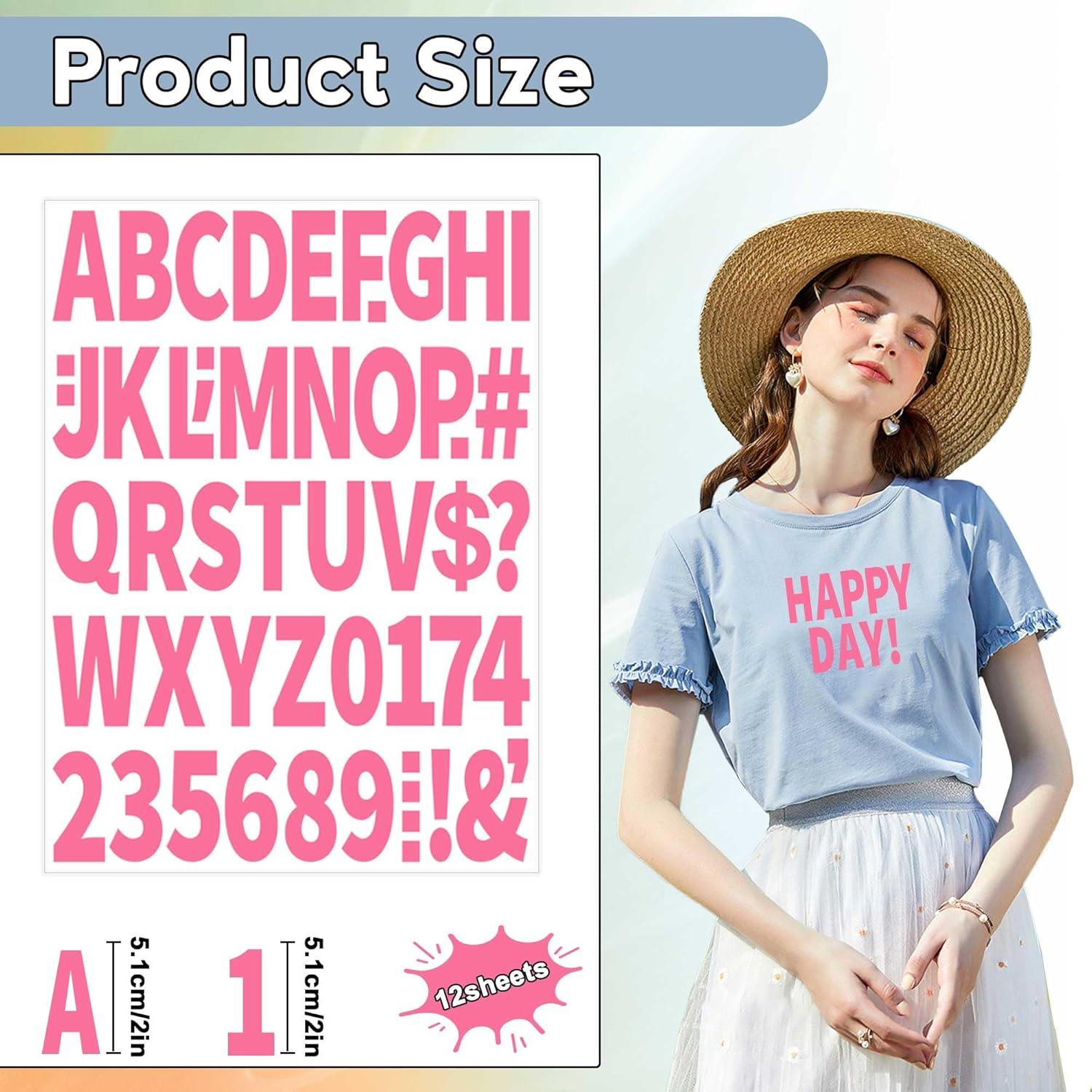 Set de Letras y Números de Planchar Metsyth 612 Piezas Rosa