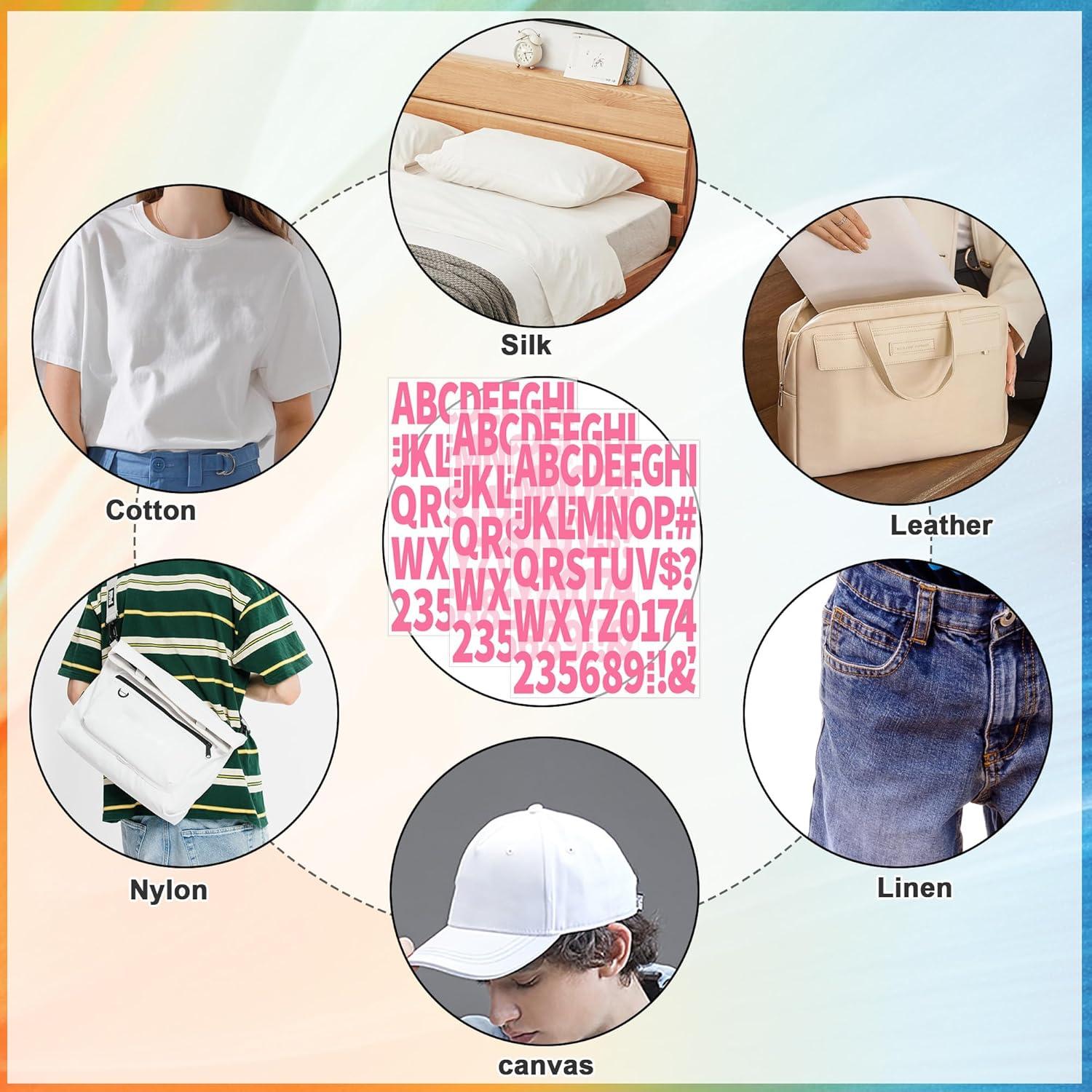 Set de Letras y Números de Planchar Metsyth 612 Piezas Rosa