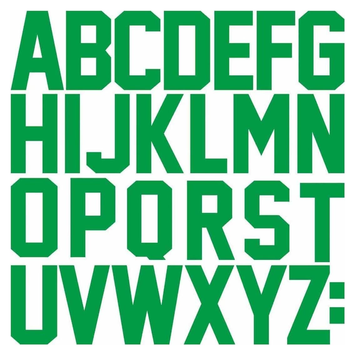 Letras de Vinilo para Planchar QIUKUI 2" Verde - 4 Juegos