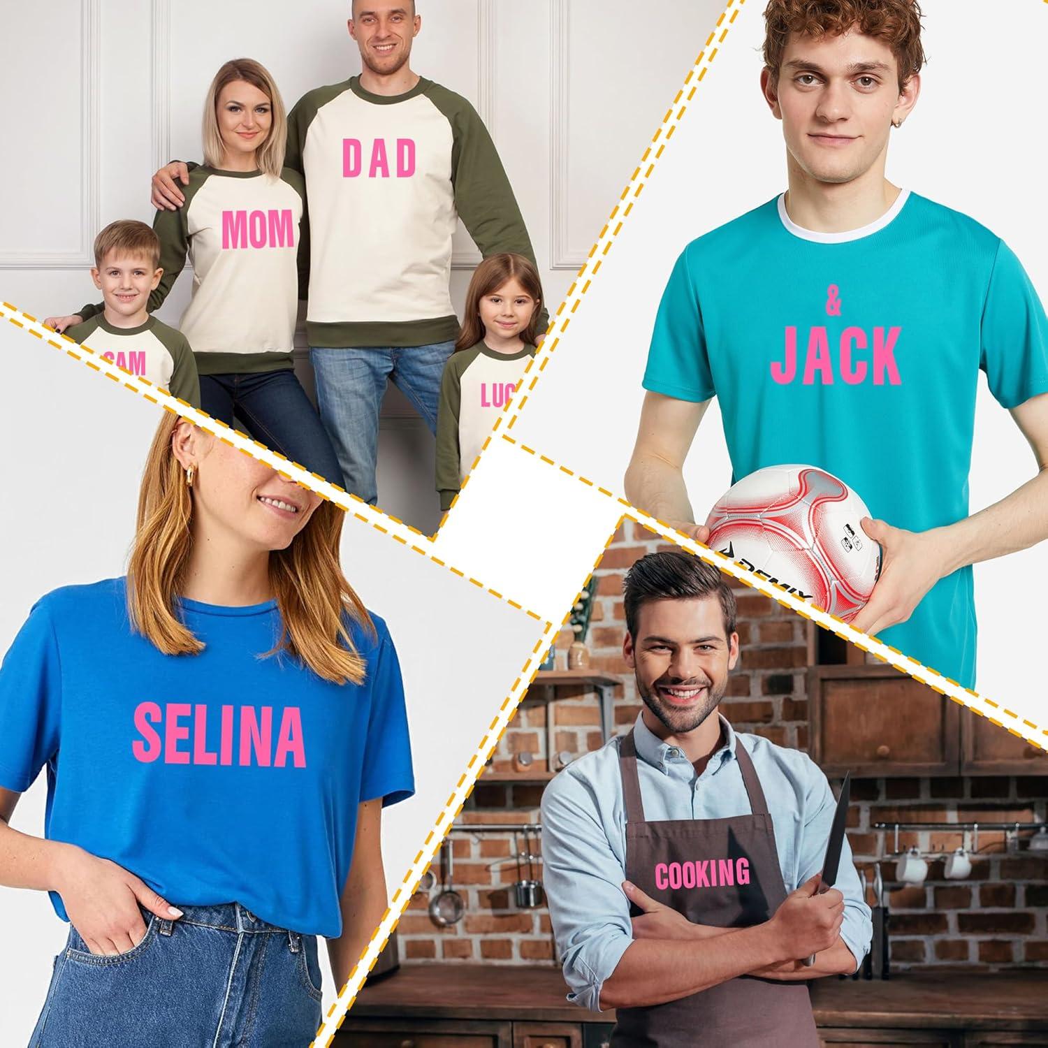 Letras Termoadhesivas Timenued 972 Piezas Rosa 1 y 2 Pulgadas